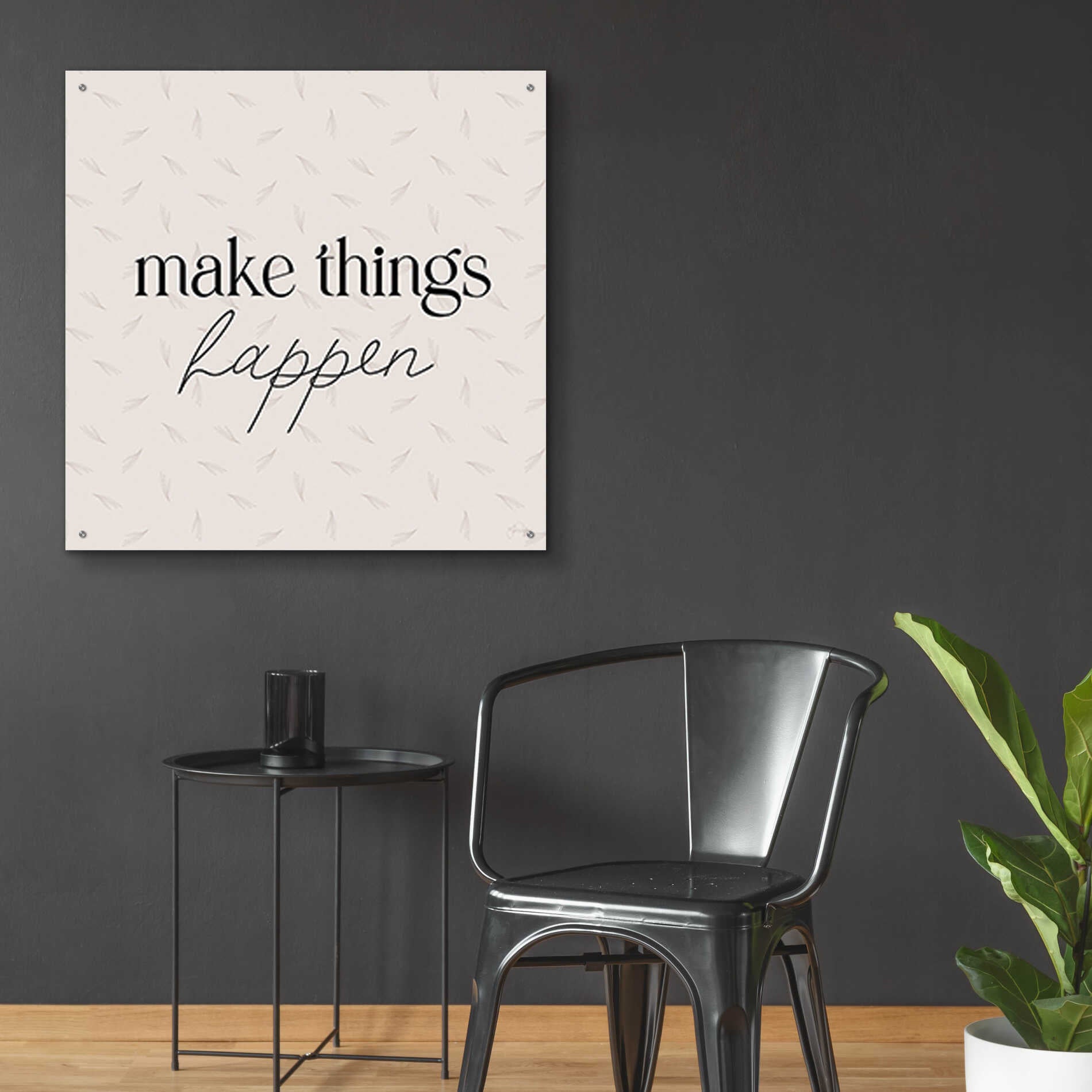 Epic Art 'Make Things Happen' by Yass Naffas Designs, Acrylic Glass Wall Art,36x36