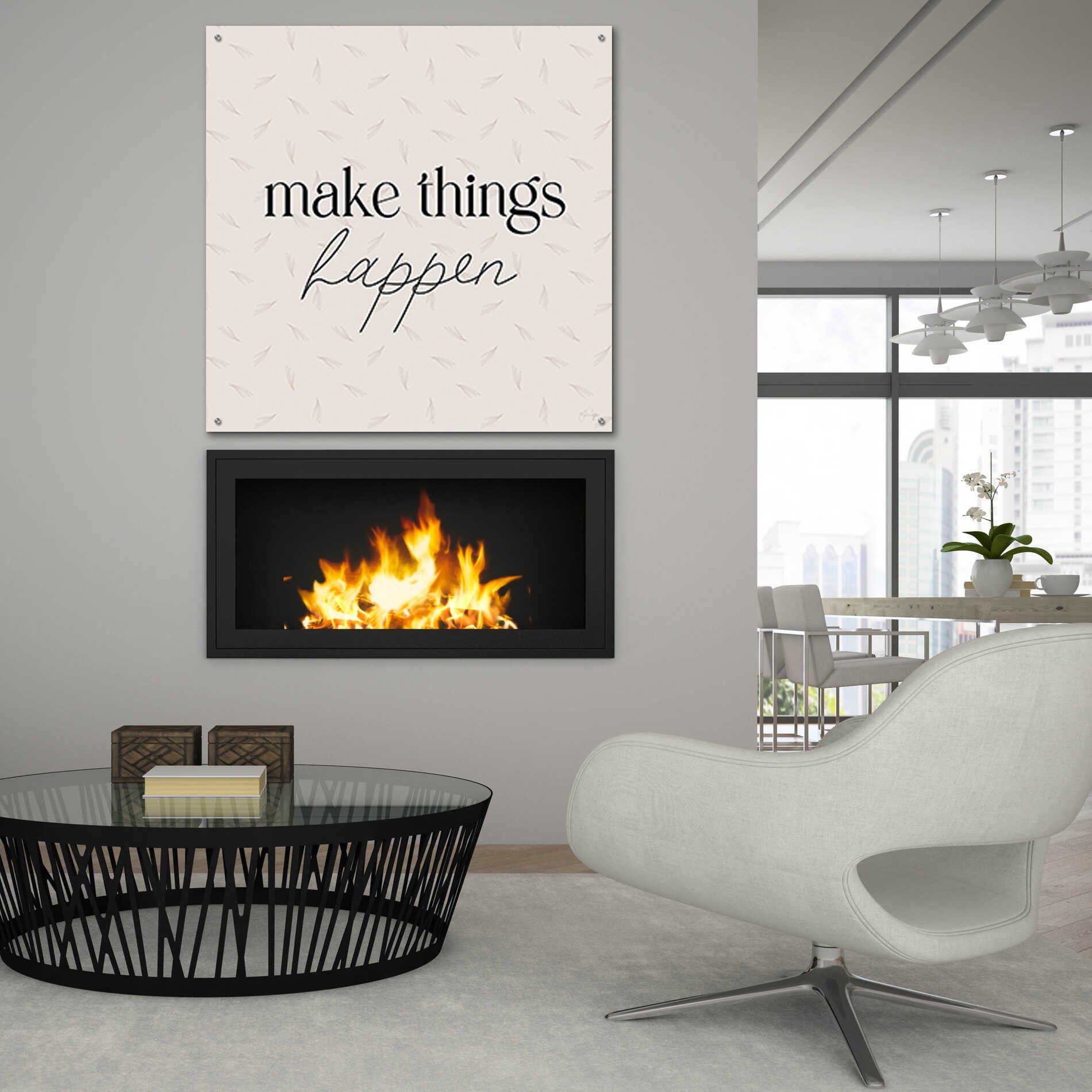 Epic Art 'Make Things Happen' by Yass Naffas Designs, Acrylic Glass Wall Art,36x36