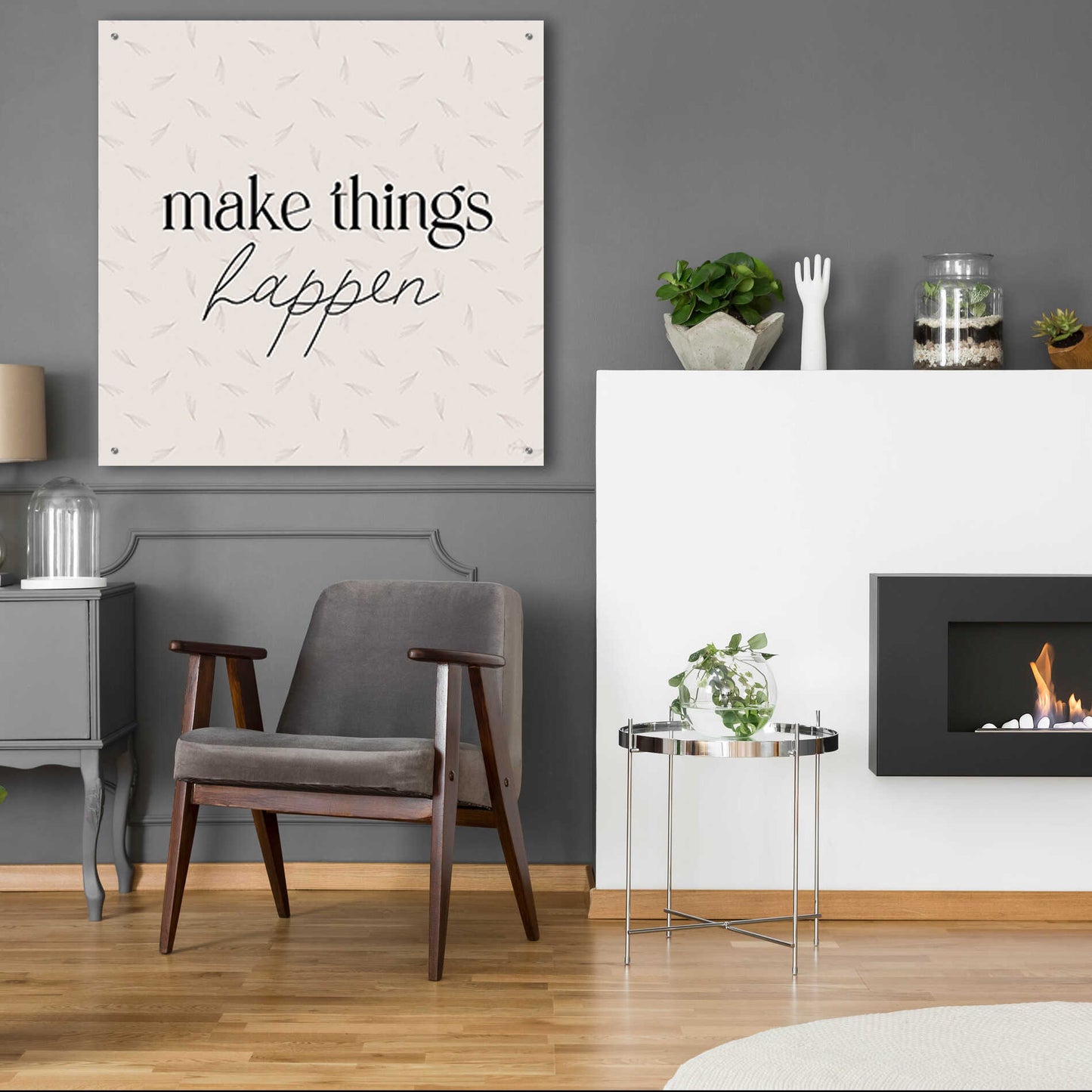 Epic Art 'Make Things Happen' by Yass Naffas Designs, Acrylic Glass Wall Art,36x36