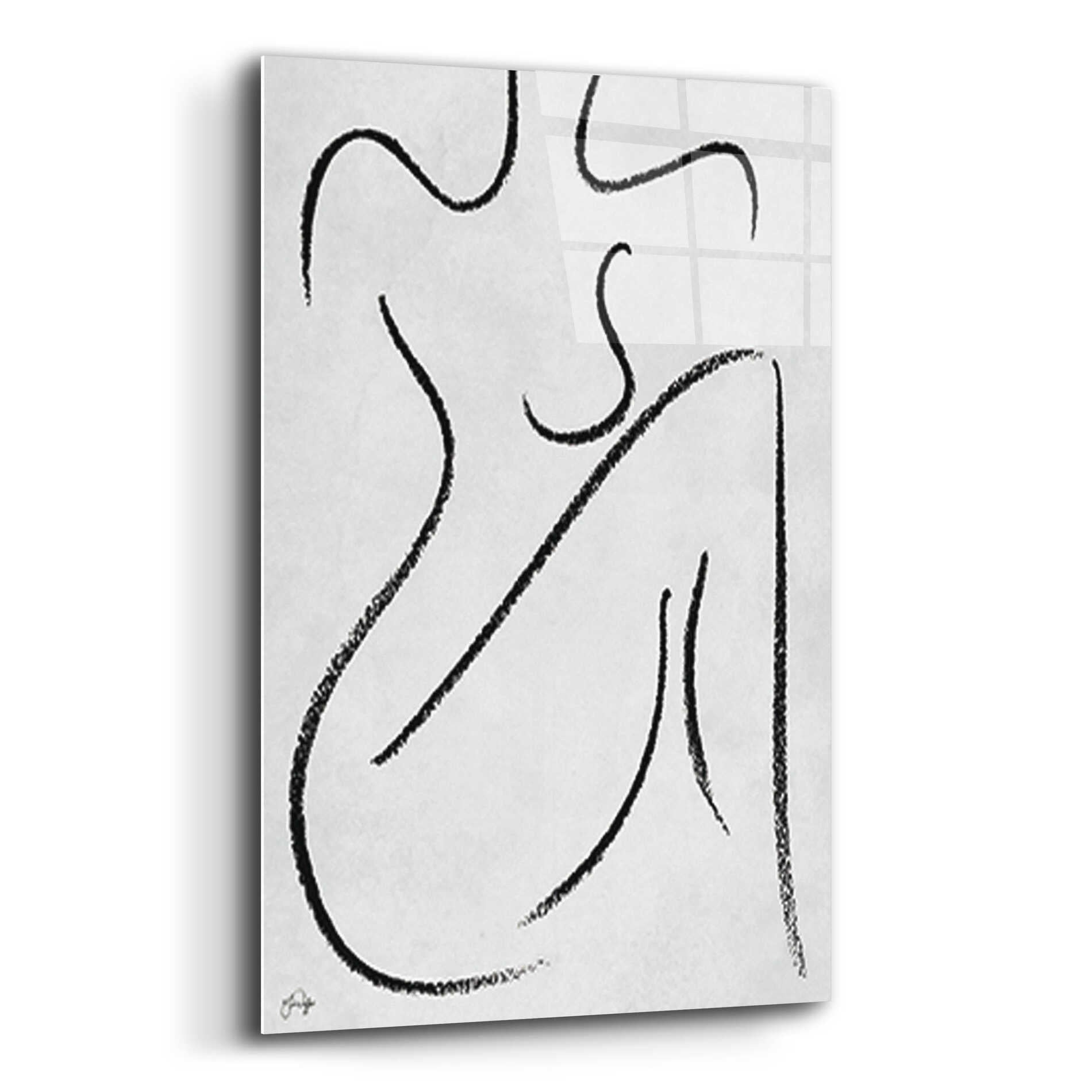 Epic Art 'Sitting Woman' by Yass Naffas Designs, Acrylic Glass Wall Art,12x16