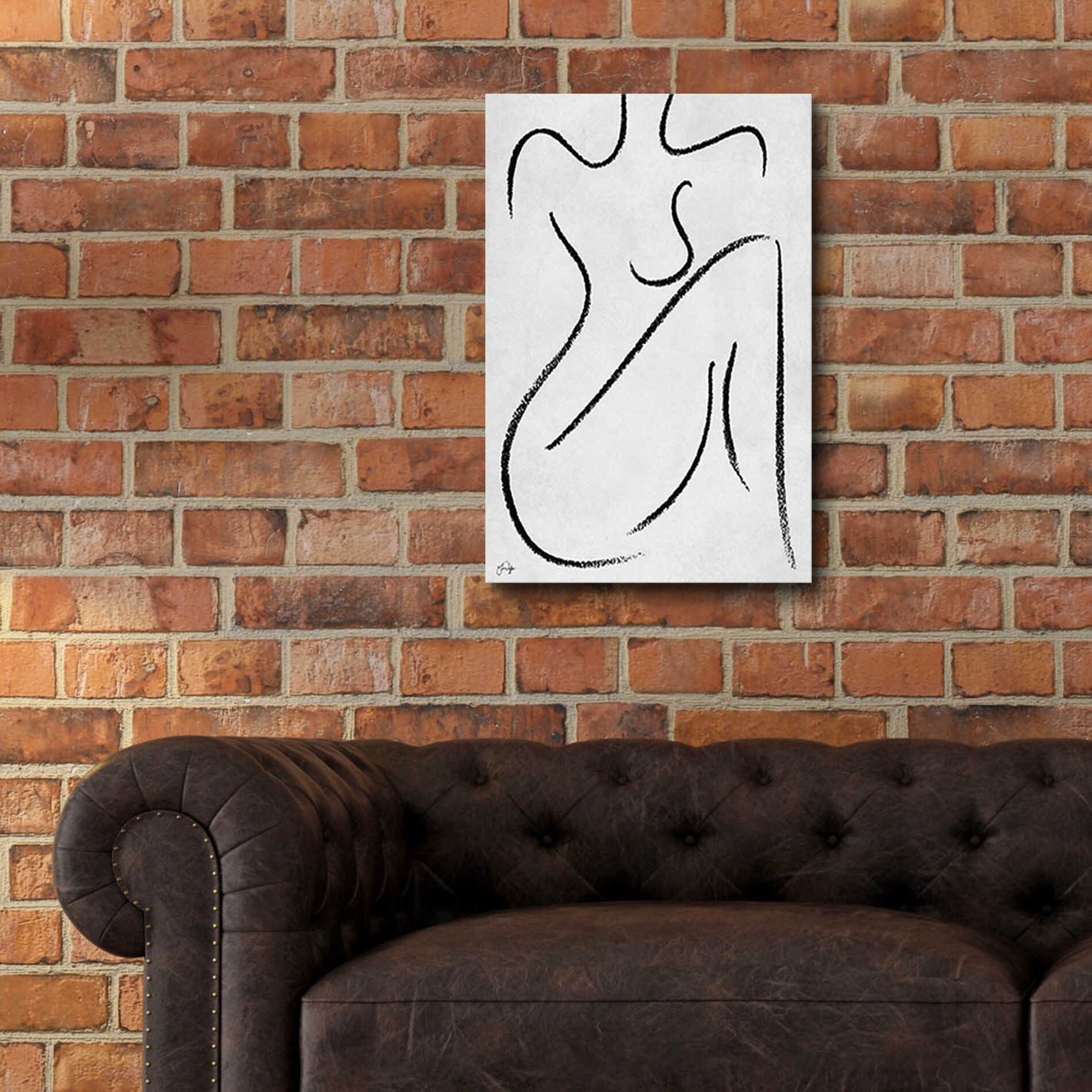 Epic Art 'Sitting Woman' by Yass Naffas Designs, Acrylic Glass Wall Art,16x24