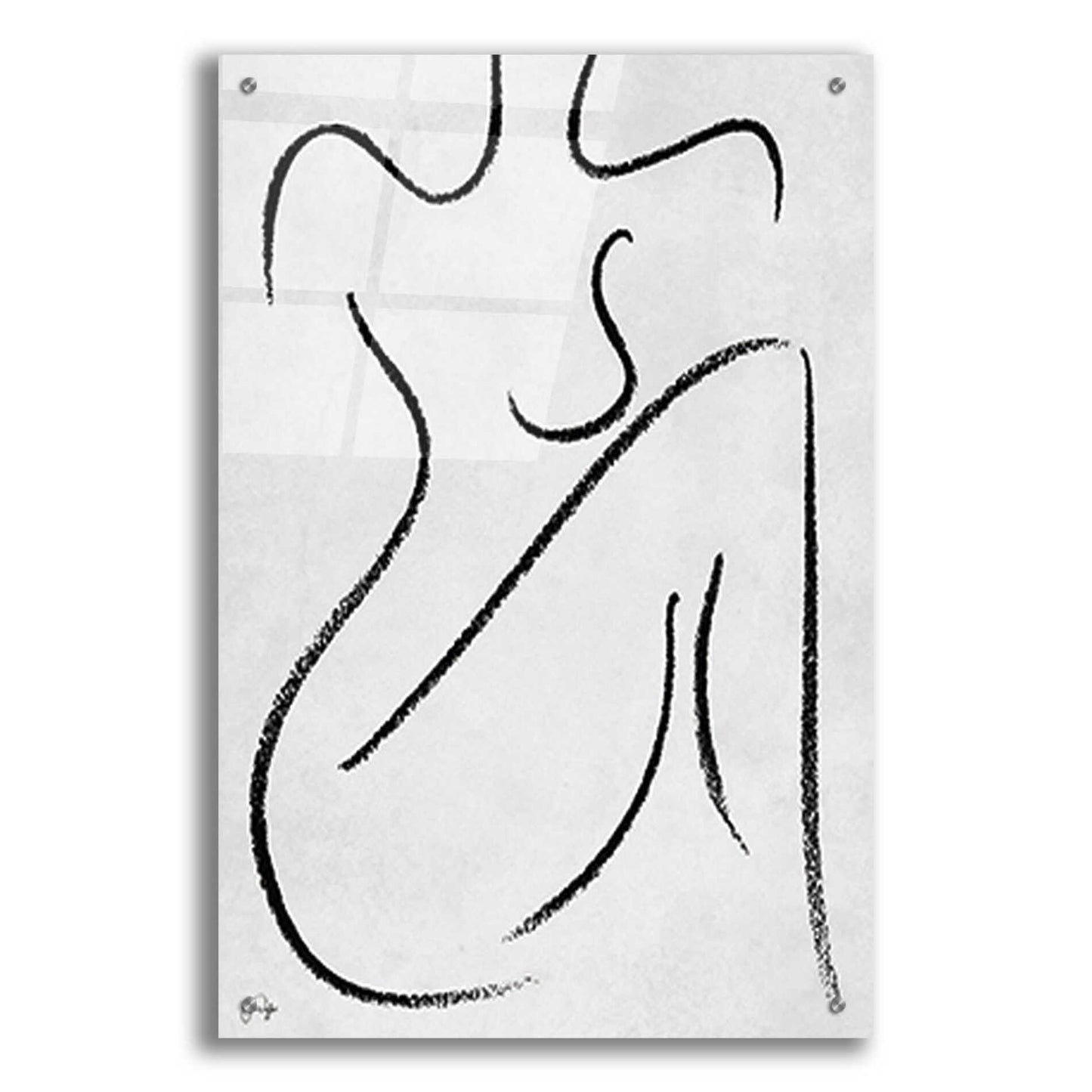 Epic Art 'Sitting Woman' by Yass Naffas Designs, Acrylic Glass Wall Art,24x36