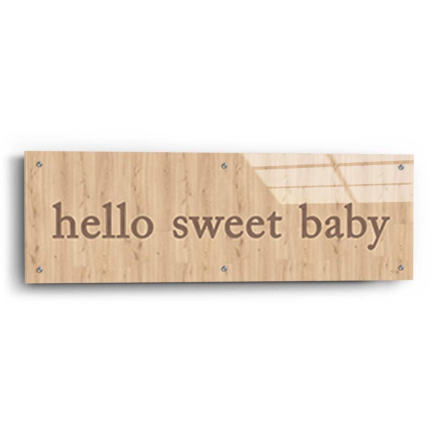 Epic Art 'Hello Sweet Baby' by Yass Naffas Designs, Acrylic Glass Wall Art,36x12