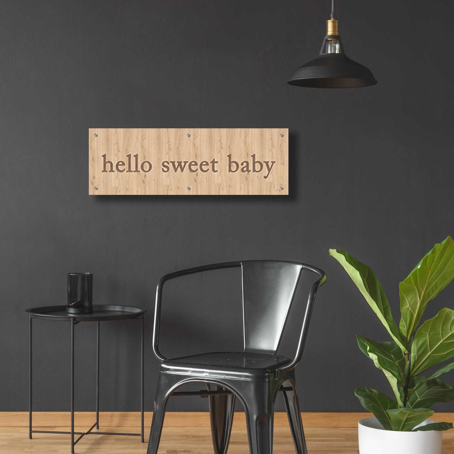 Epic Art 'Hello Sweet Baby' by Yass Naffas Designs, Acrylic Glass Wall Art,36x12