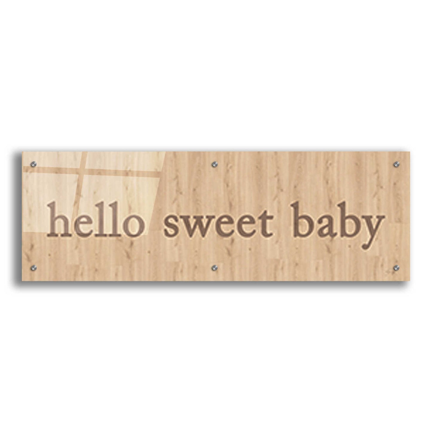 Epic Art 'Hello Sweet Baby' by Yass Naffas Designs, Acrylic Glass Wall Art,36x12