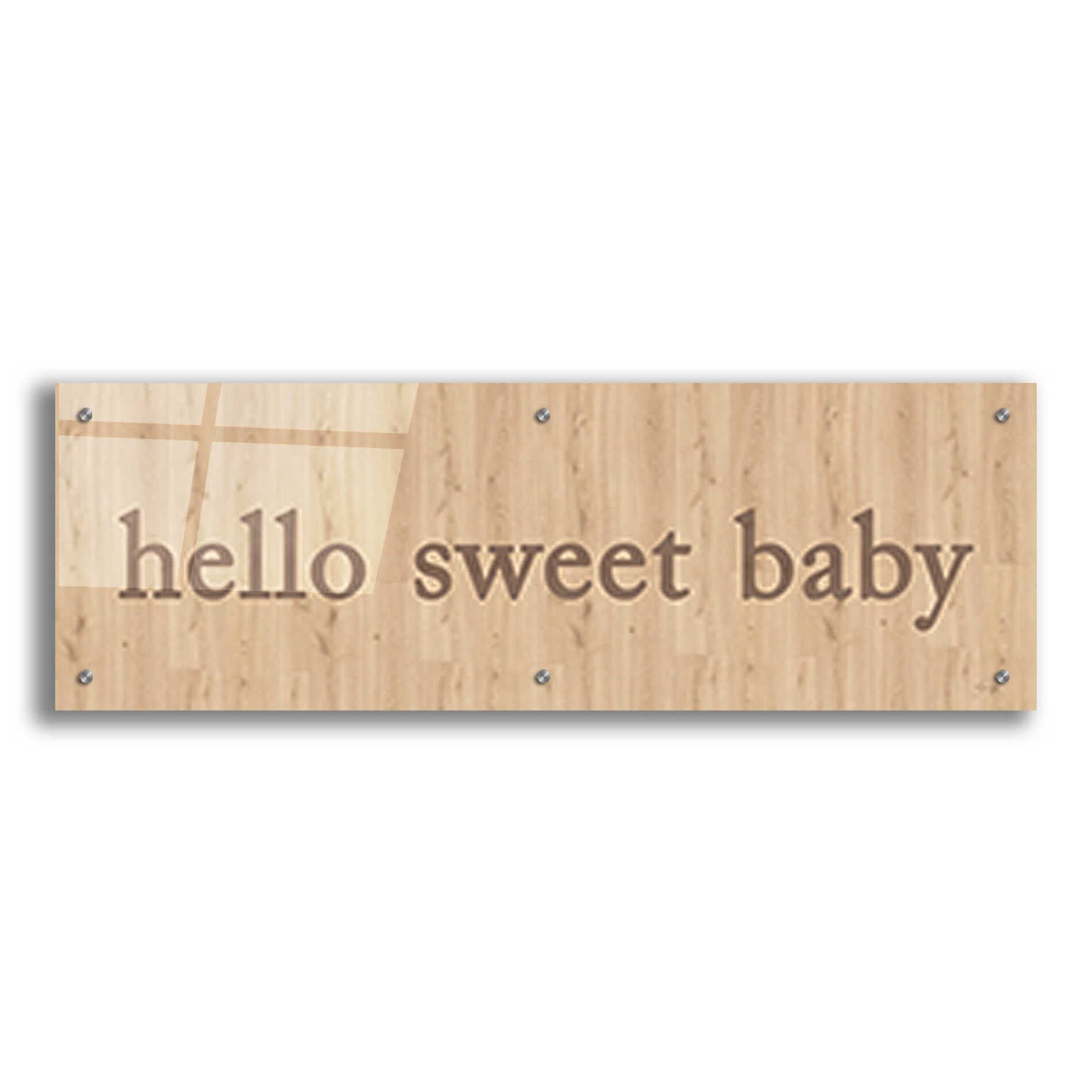 Epic Art 'Hello Sweet Baby' by Yass Naffas Designs, Acrylic Glass Wall Art,36x12