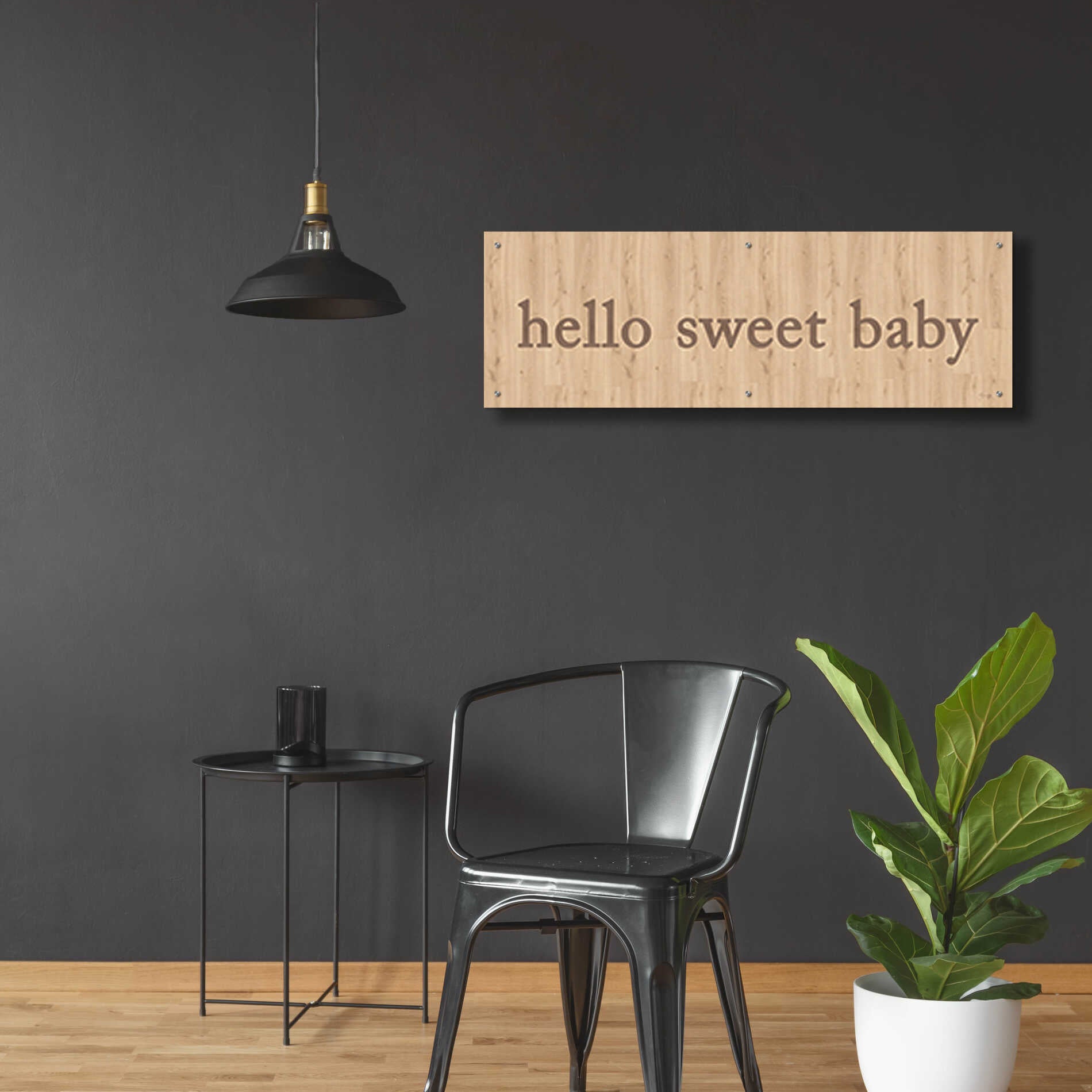 Epic Art 'Hello Sweet Baby' by Yass Naffas Designs, Acrylic Glass Wall Art,48x16