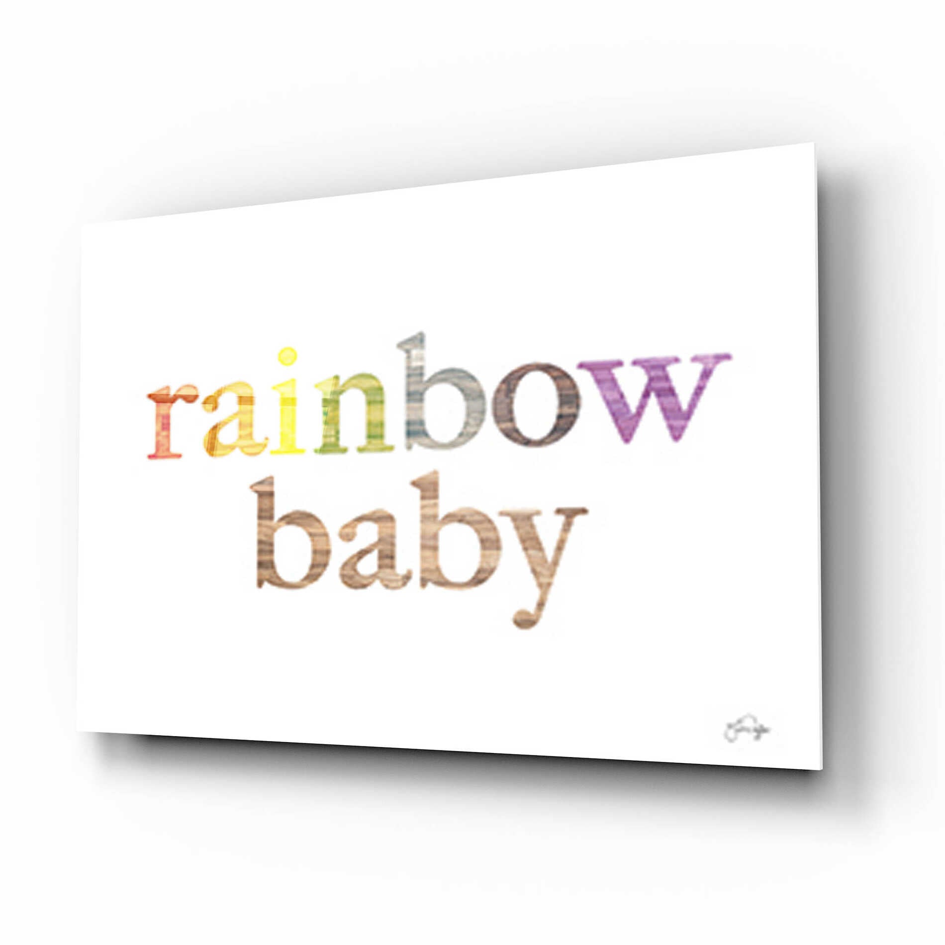 Epic Art 'Rainbow Baby' by Yass Naffas Designs, Acrylic Glass Wall Art,16x12