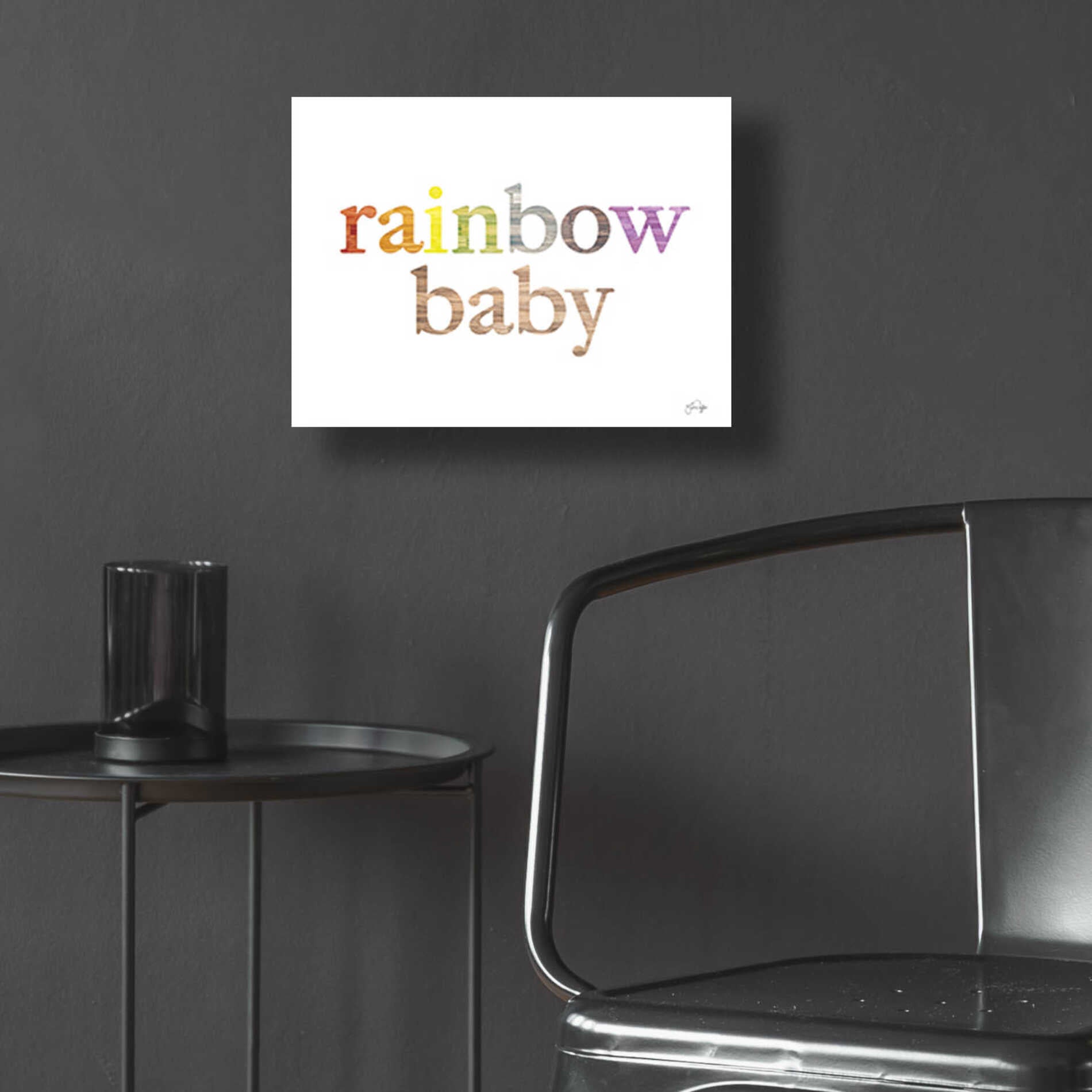 Epic Art 'Rainbow Baby' by Yass Naffas Designs, Acrylic Glass Wall Art,16x12