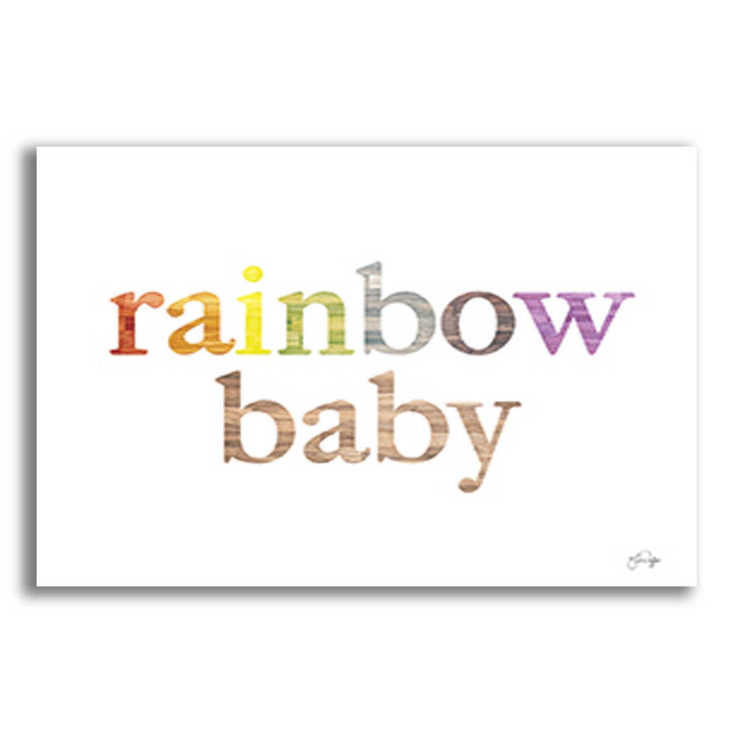 Epic Art 'Rainbow Baby' by Yass Naffas Designs, Acrylic Glass Wall Art,16x12