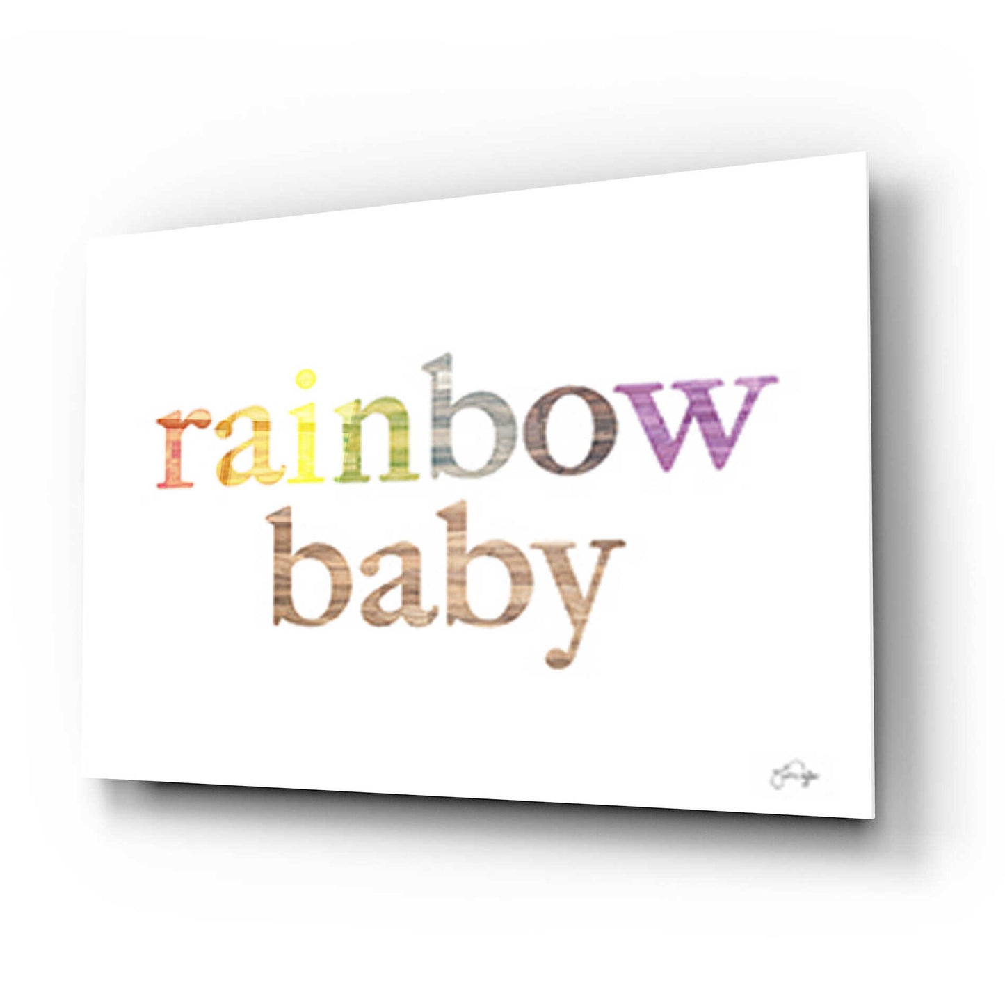 Epic Art 'Rainbow Baby' by Yass Naffas Designs, Acrylic Glass Wall Art,24x16