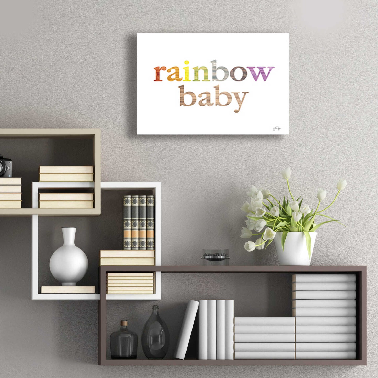 Epic Art 'Rainbow Baby' by Yass Naffas Designs, Acrylic Glass Wall Art,24x16