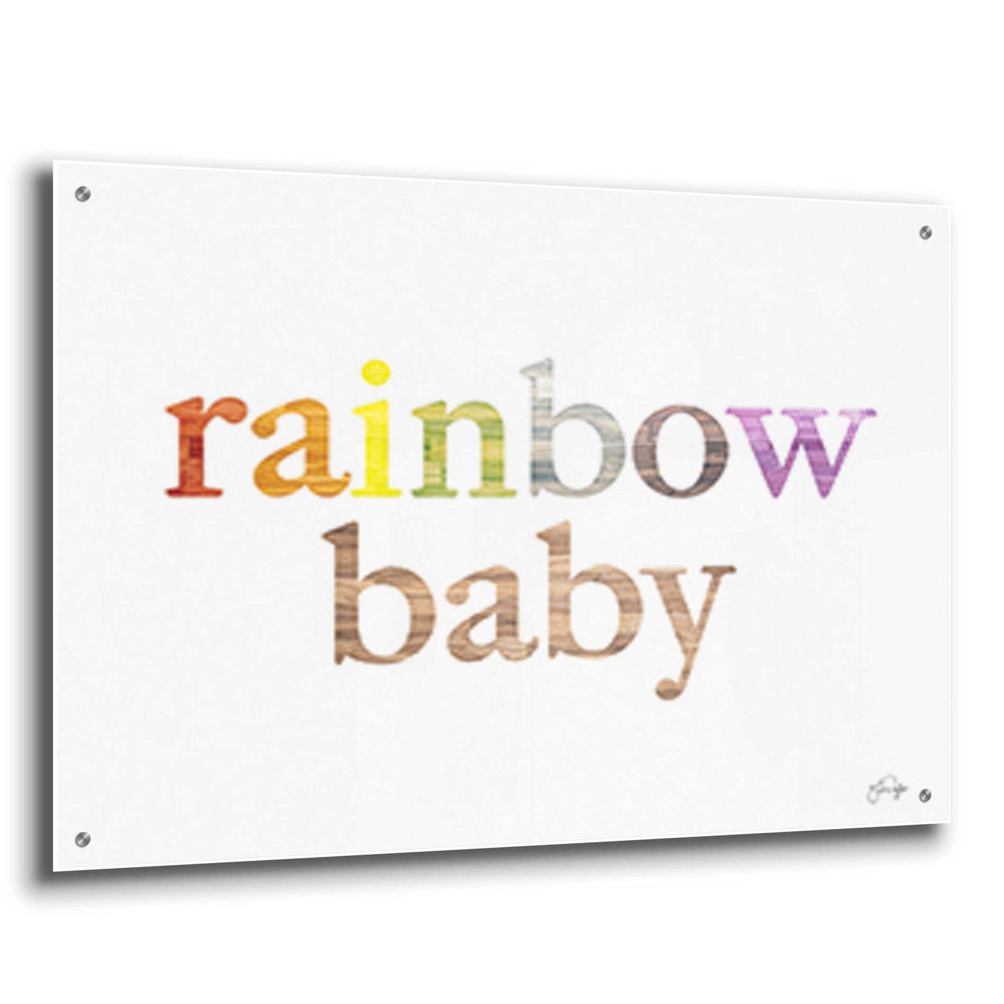 Epic Art 'Rainbow Baby' by Yass Naffas Designs, Acrylic Glass Wall Art,36x24