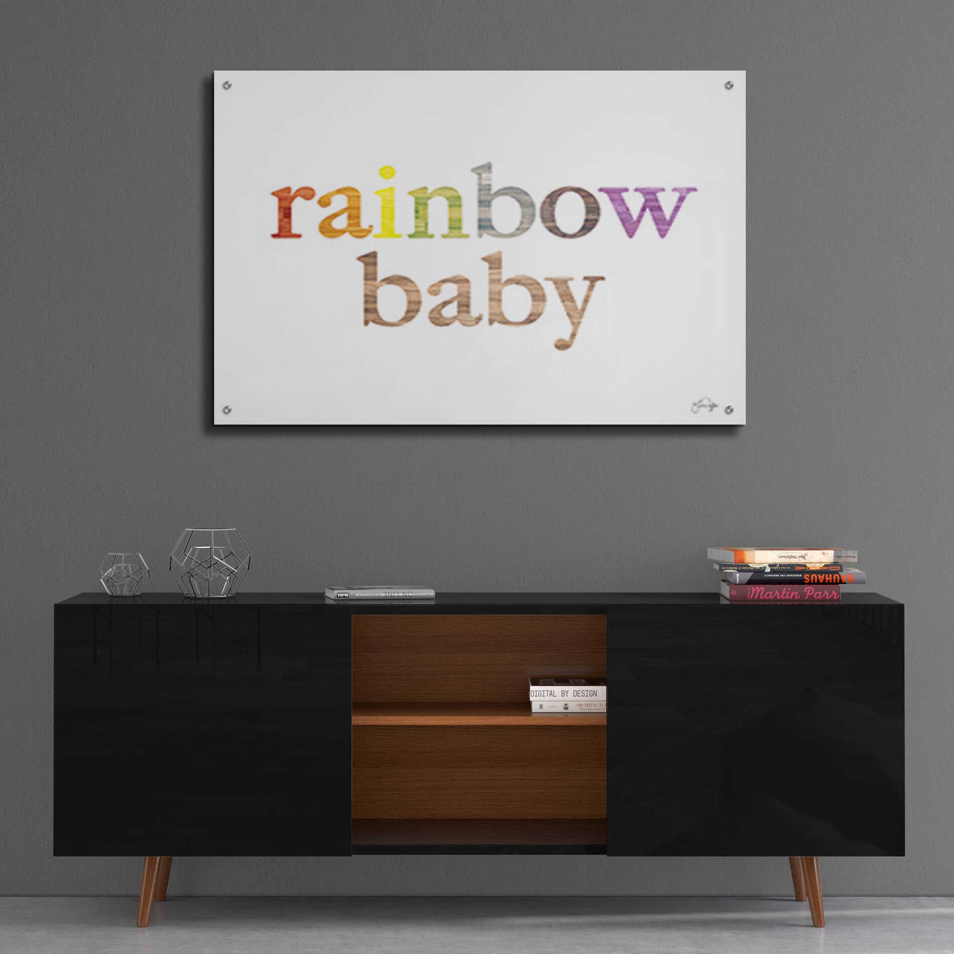 Epic Art 'Rainbow Baby' by Yass Naffas Designs, Acrylic Glass Wall Art,36x24