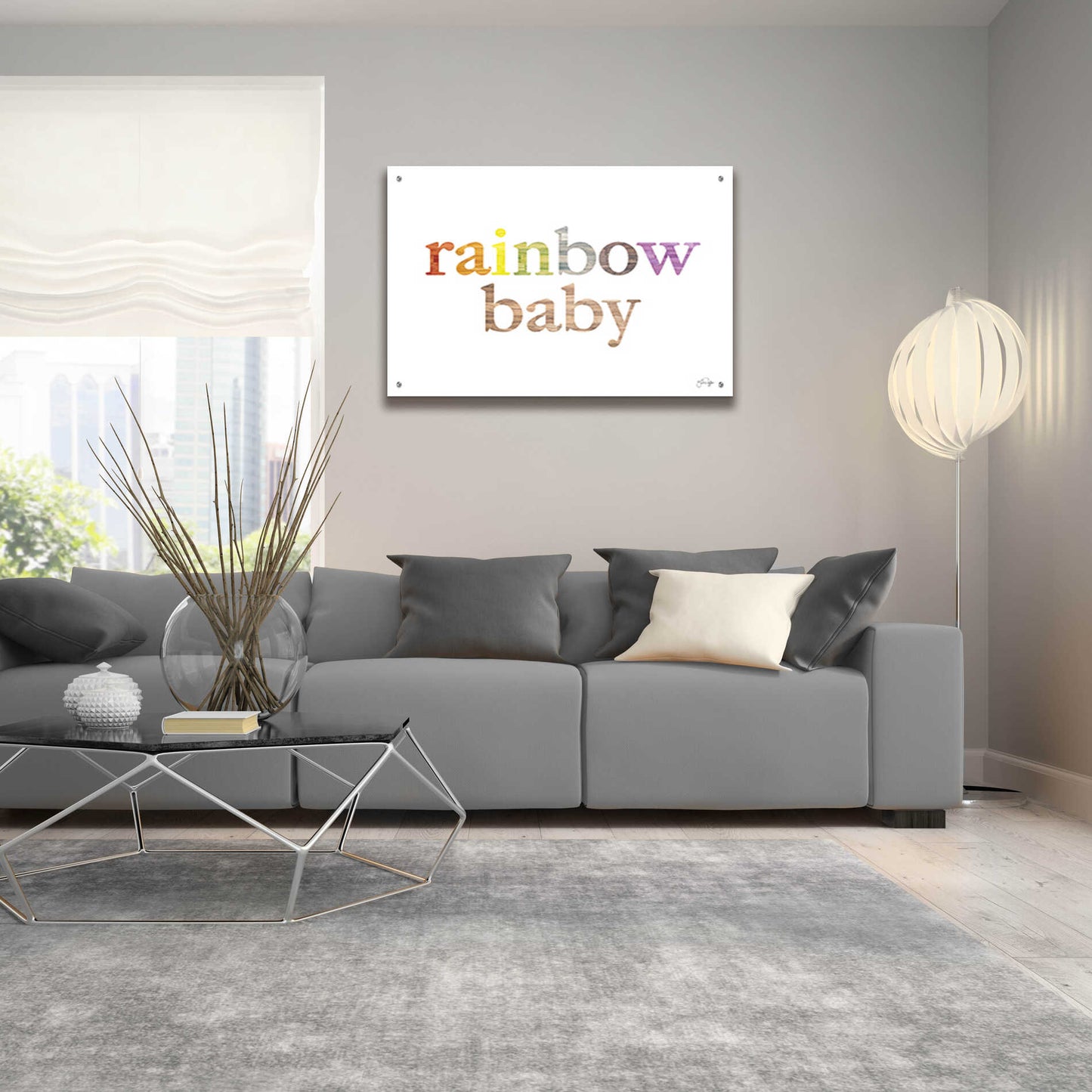 Epic Art 'Rainbow Baby' by Yass Naffas Designs, Acrylic Glass Wall Art,36x24