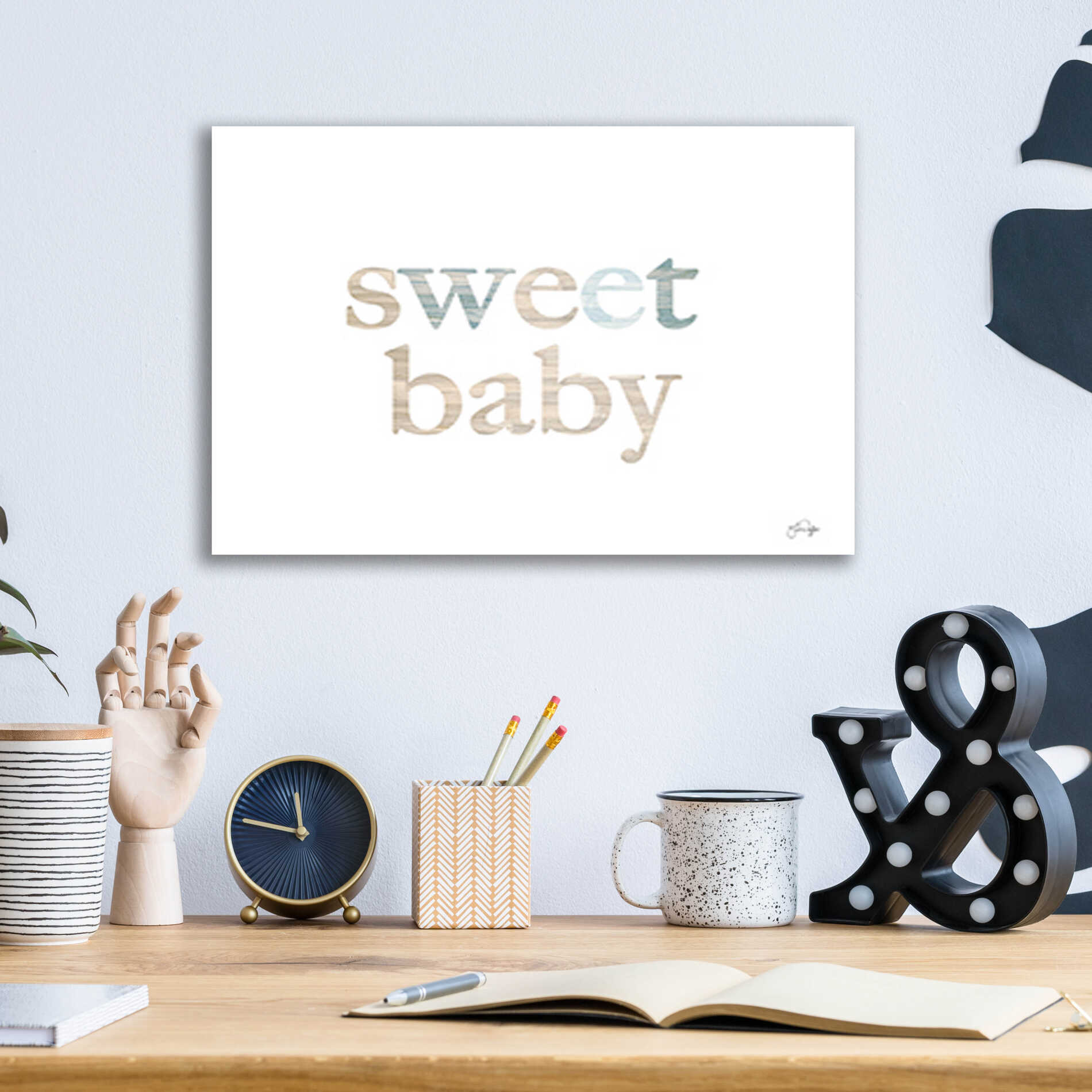 Epic Art 'Sweet Baby' by Yass Naffas Designs, Acrylic Glass Wall Art,16x12