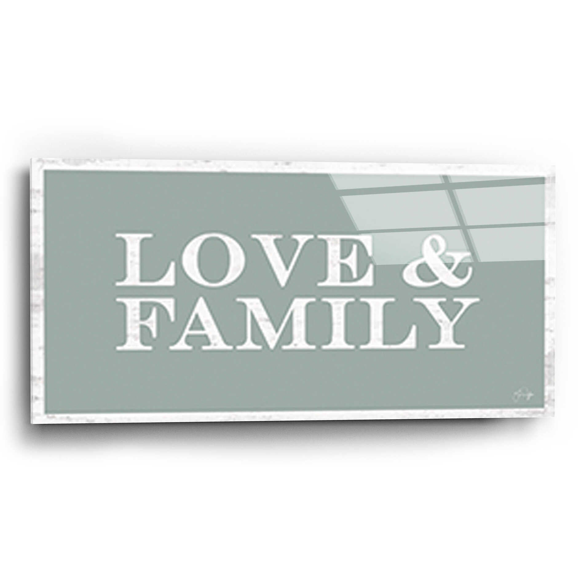 Epic Art 'Love and Family' by Yass Naffas Designs, Acrylic Glass Wall Art,24x12