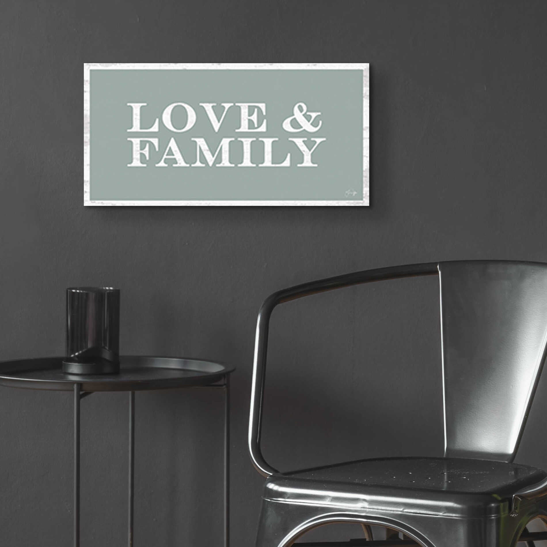 Epic Art 'Love and Family' by Yass Naffas Designs, Acrylic Glass Wall Art,24x12