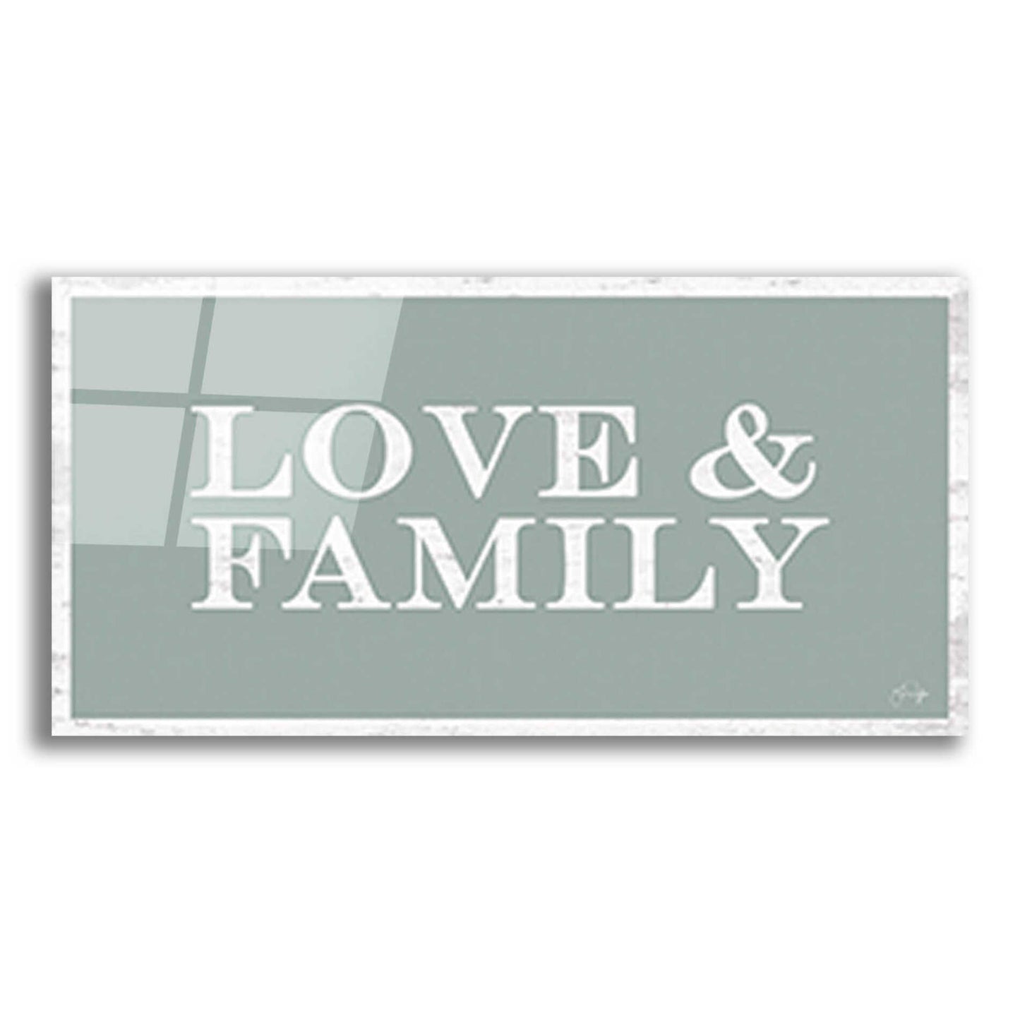 Epic Art 'Love and Family' by Yass Naffas Designs, Acrylic Glass Wall Art,24x12