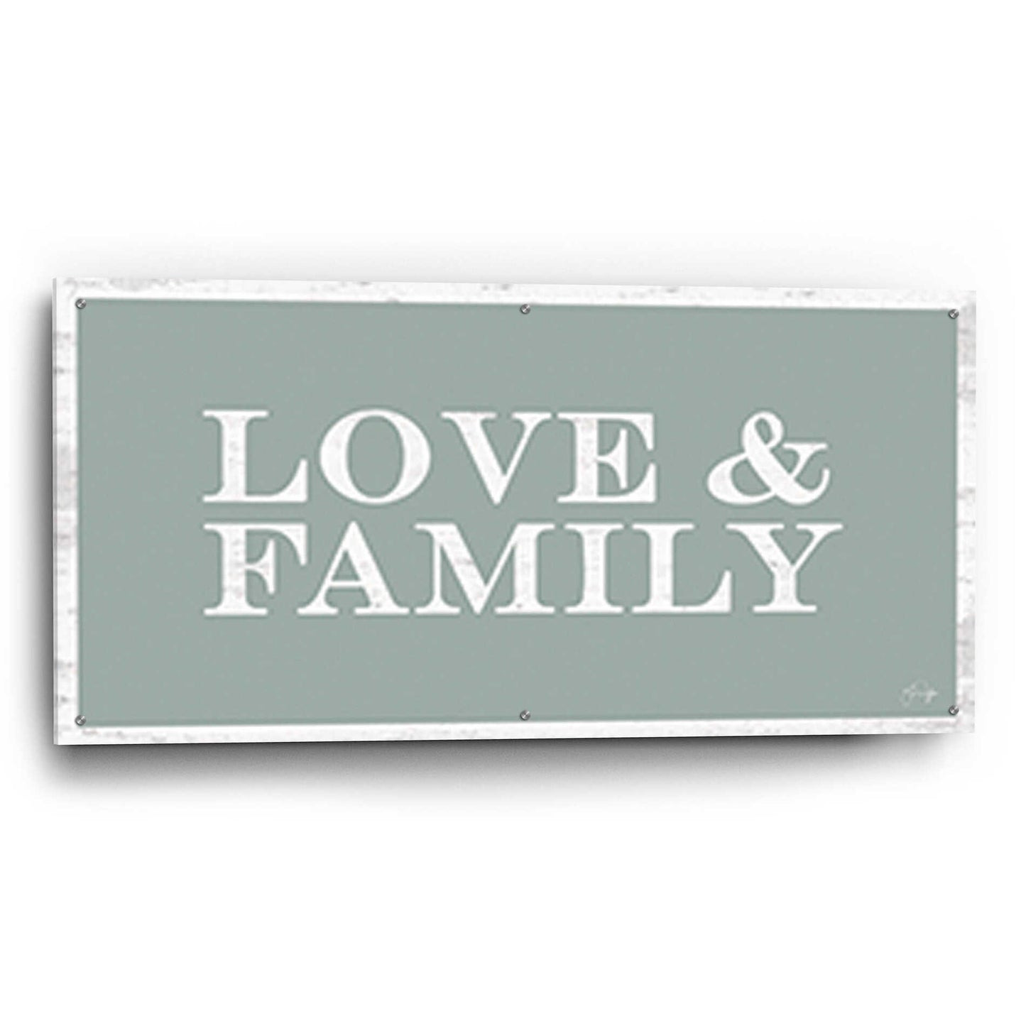 Epic Art 'Love and Family' by Yass Naffas Designs, Acrylic Glass Wall Art,48x24