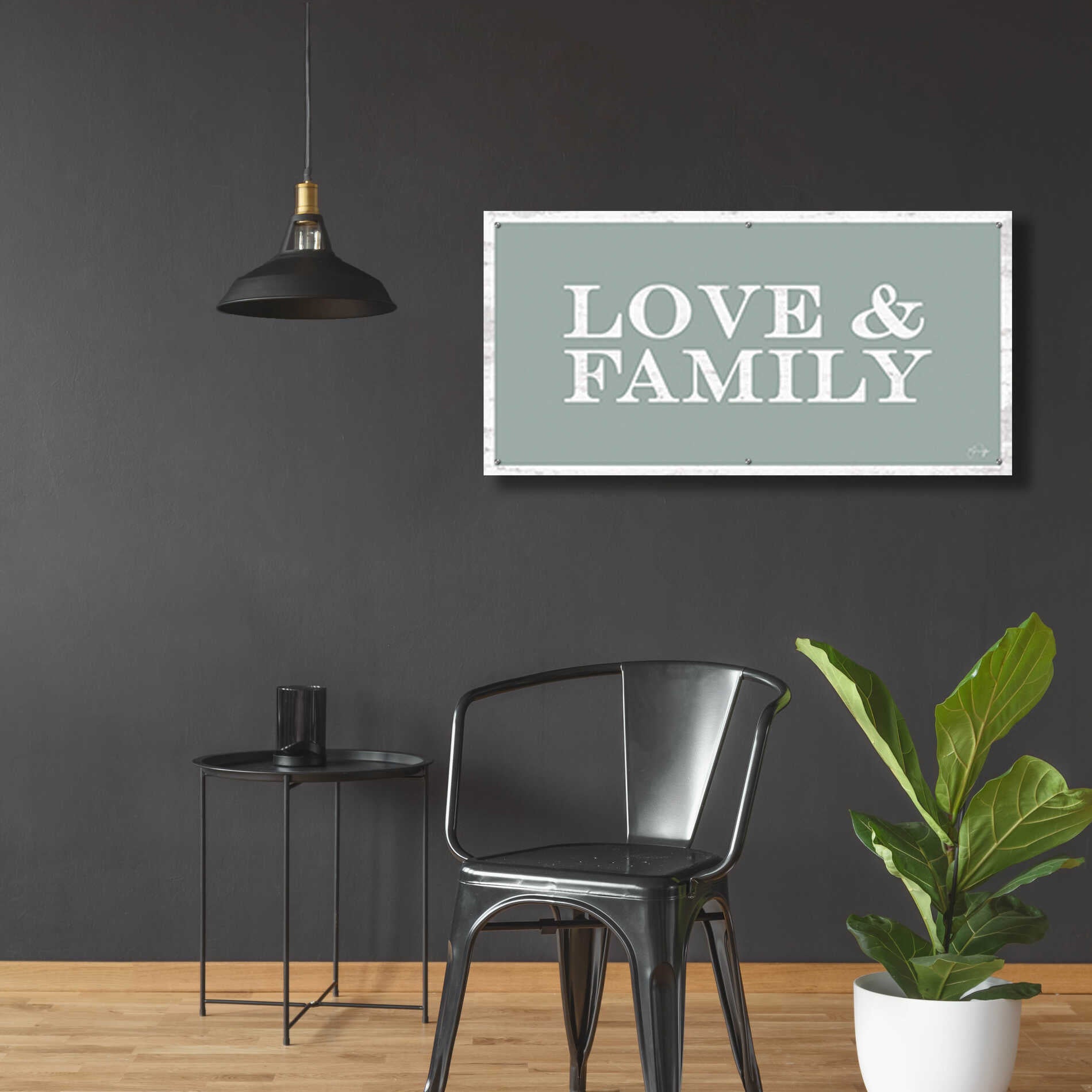 Epic Art 'Love and Family' by Yass Naffas Designs, Acrylic Glass Wall Art,48x24