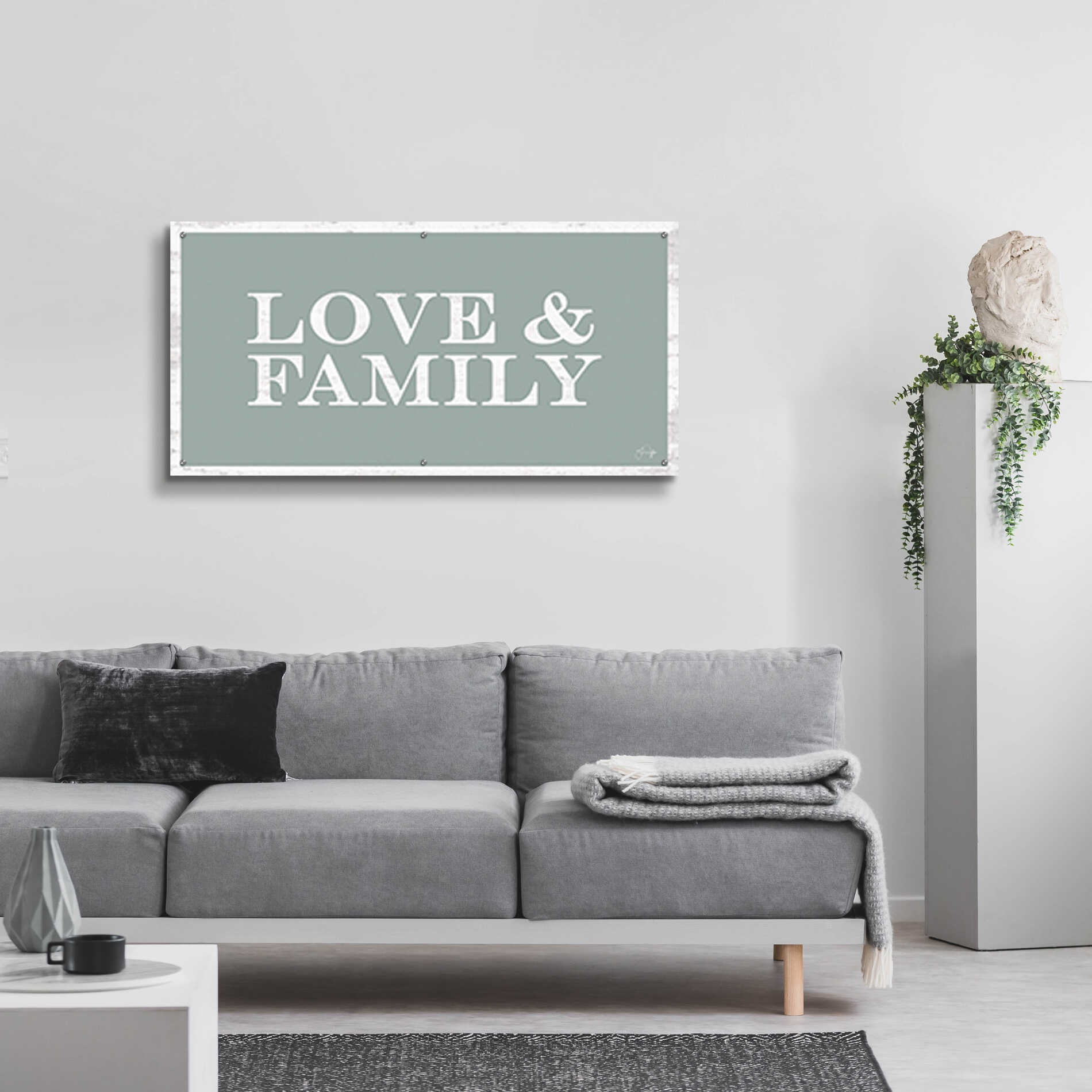 Epic Art 'Love and Family' by Yass Naffas Designs, Acrylic Glass Wall Art,48x24