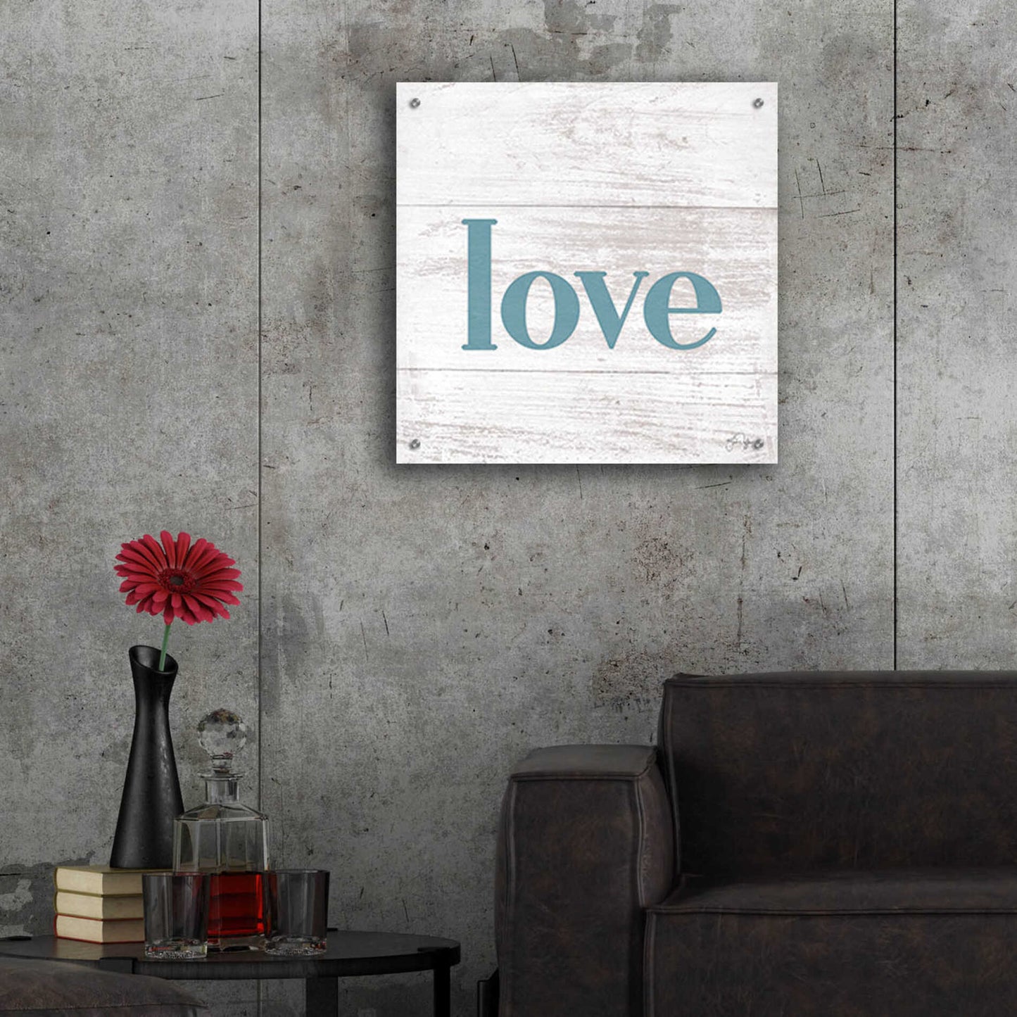 Epic Art 'Love' by Yass Naffas Designs, Acrylic Glass Wall Art,24x24
