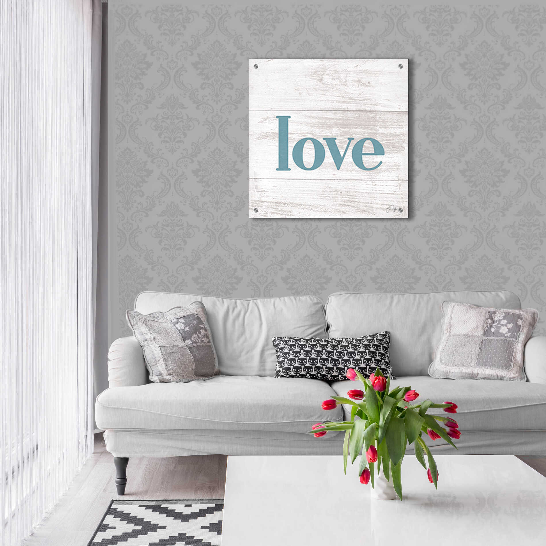 Epic Art 'Love' by Yass Naffas Designs, Acrylic Glass Wall Art,24x24
