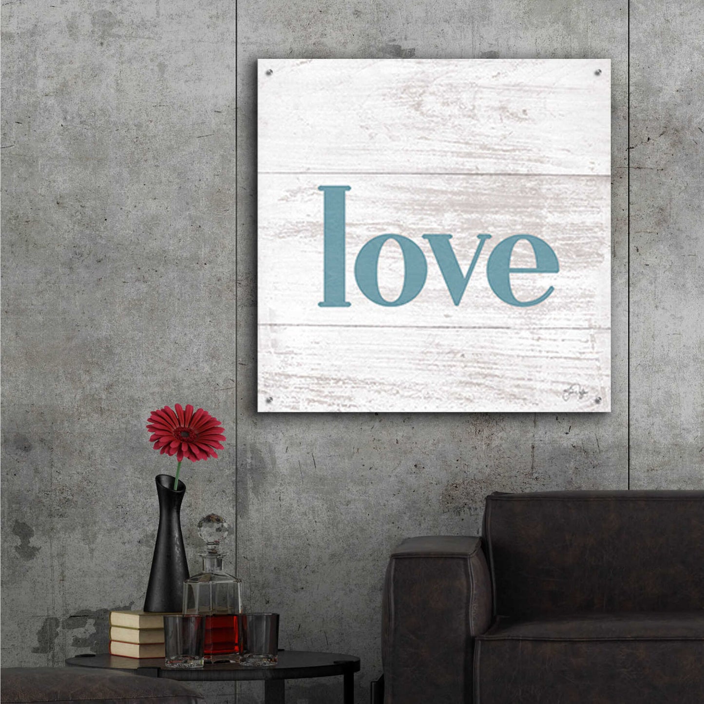 Epic Art 'Love' by Yass Naffas Designs, Acrylic Glass Wall Art,36x36