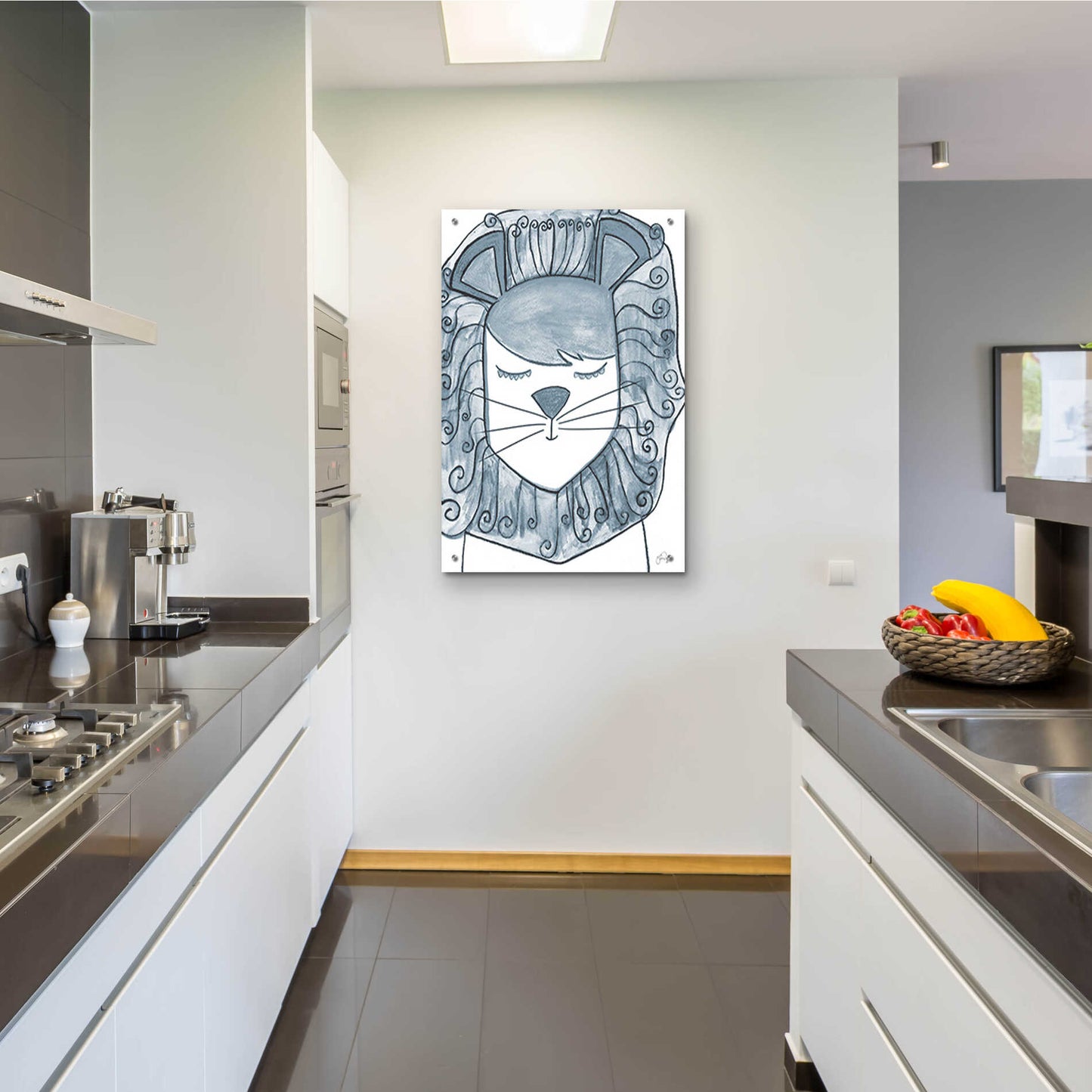 Epic Art 'Whimsical Baby Lion' by Yass Naffas Designs, Acrylic Glass Wall Art,24x36