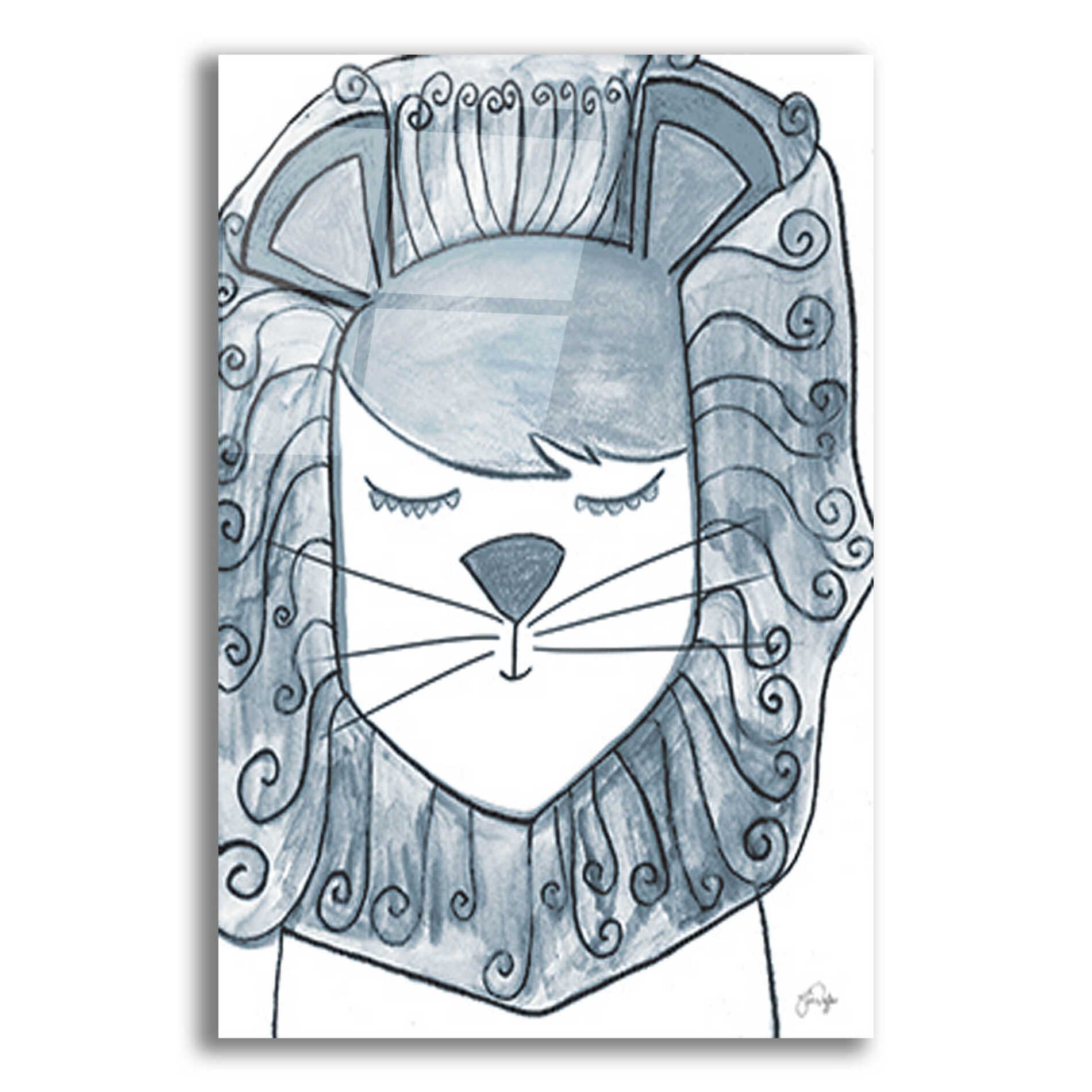 Epic Art 'Whimsical Baby Lion' by Yass Naffas Designs, Acrylic Glass Wall Art