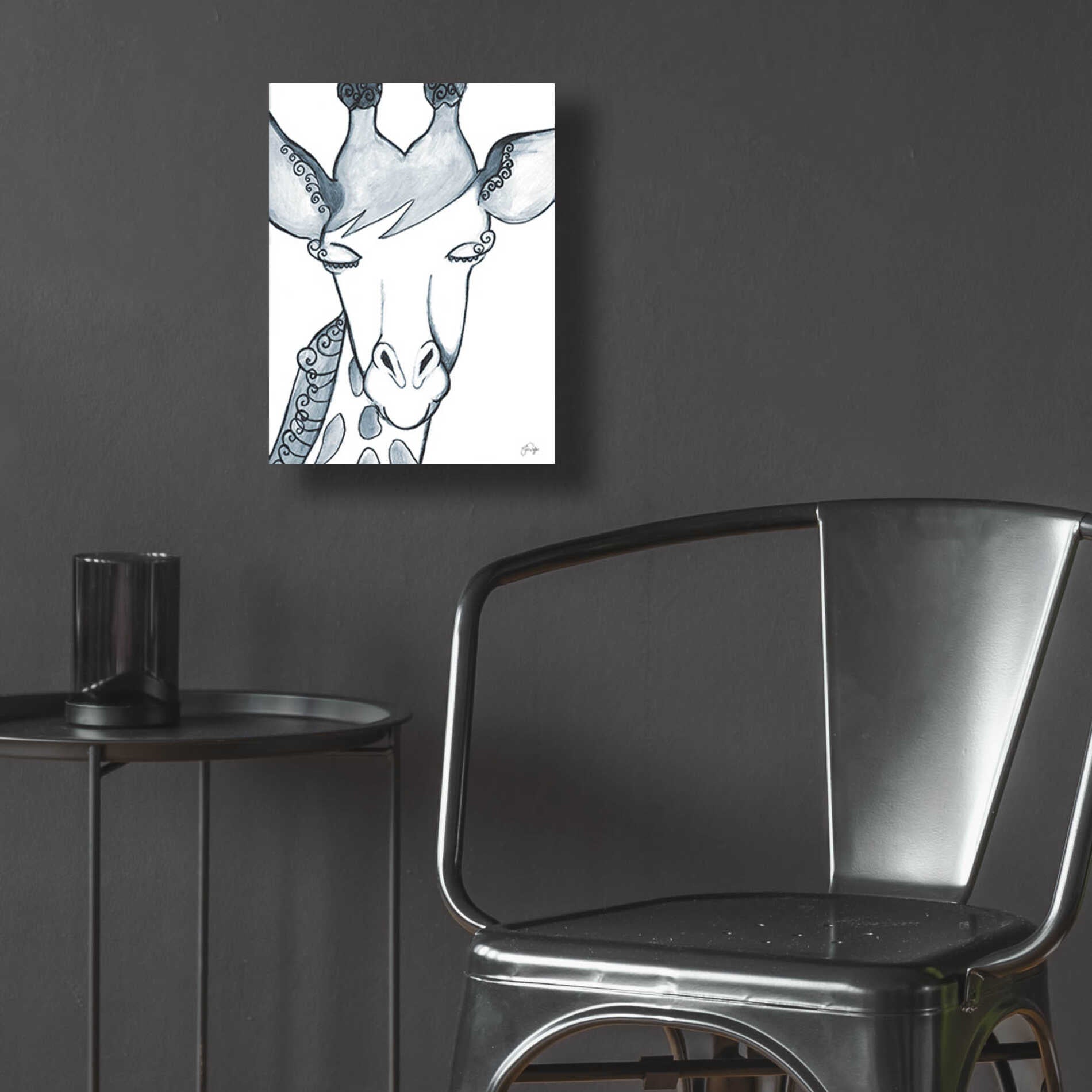 Epic Art 'Whimsical Baby Giraffe' by Yass Naffas Designs, Acrylic Glass Wall Art,12x16