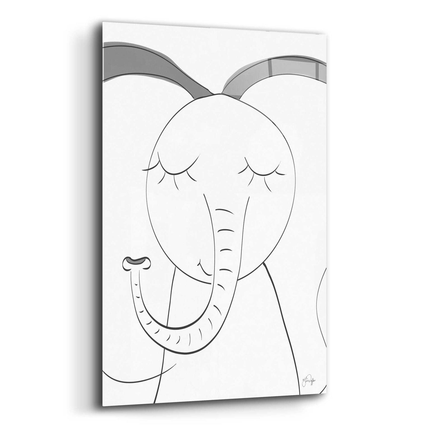 Epic Art 'Ice Elephant' by Yass Naffas Designs, Acrylic Glass Wall Art,16x24