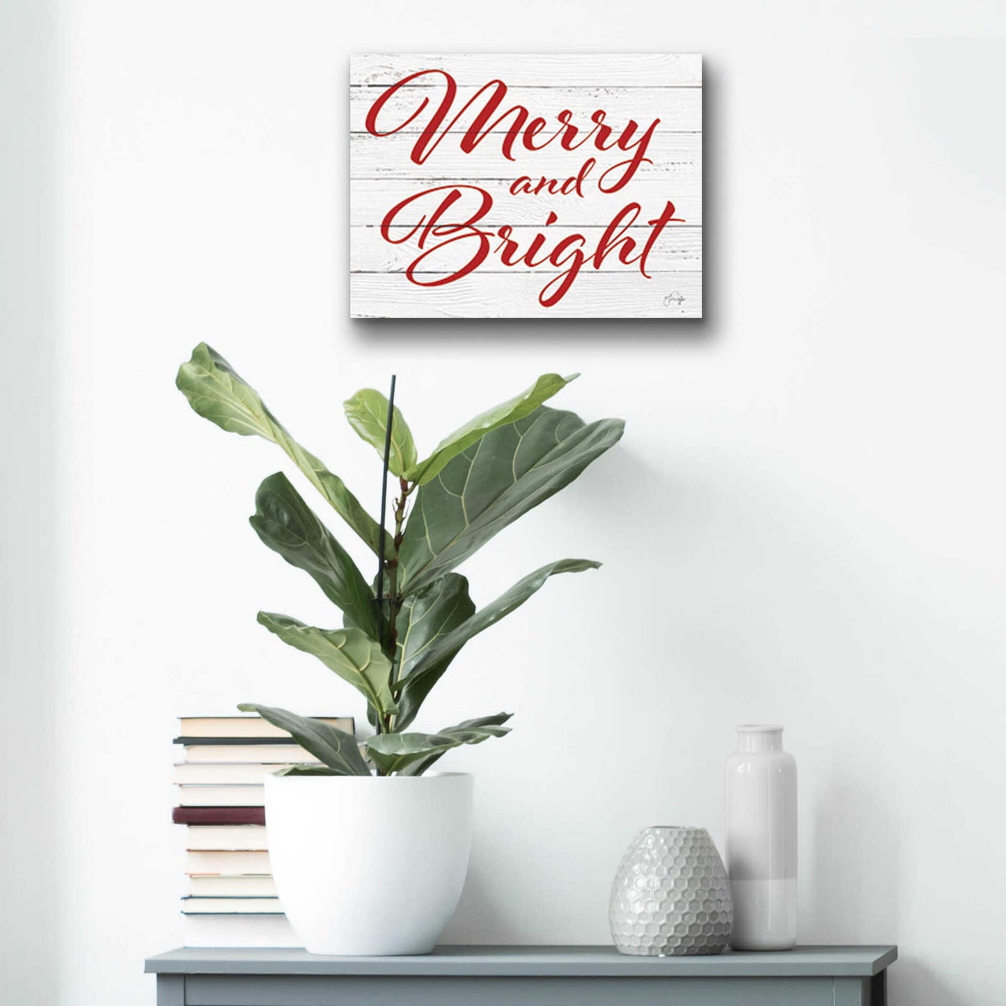 Epic Art 'Merry and Bright' by Yass Naffas Designs, Acrylic Glass Wall Art,16x12