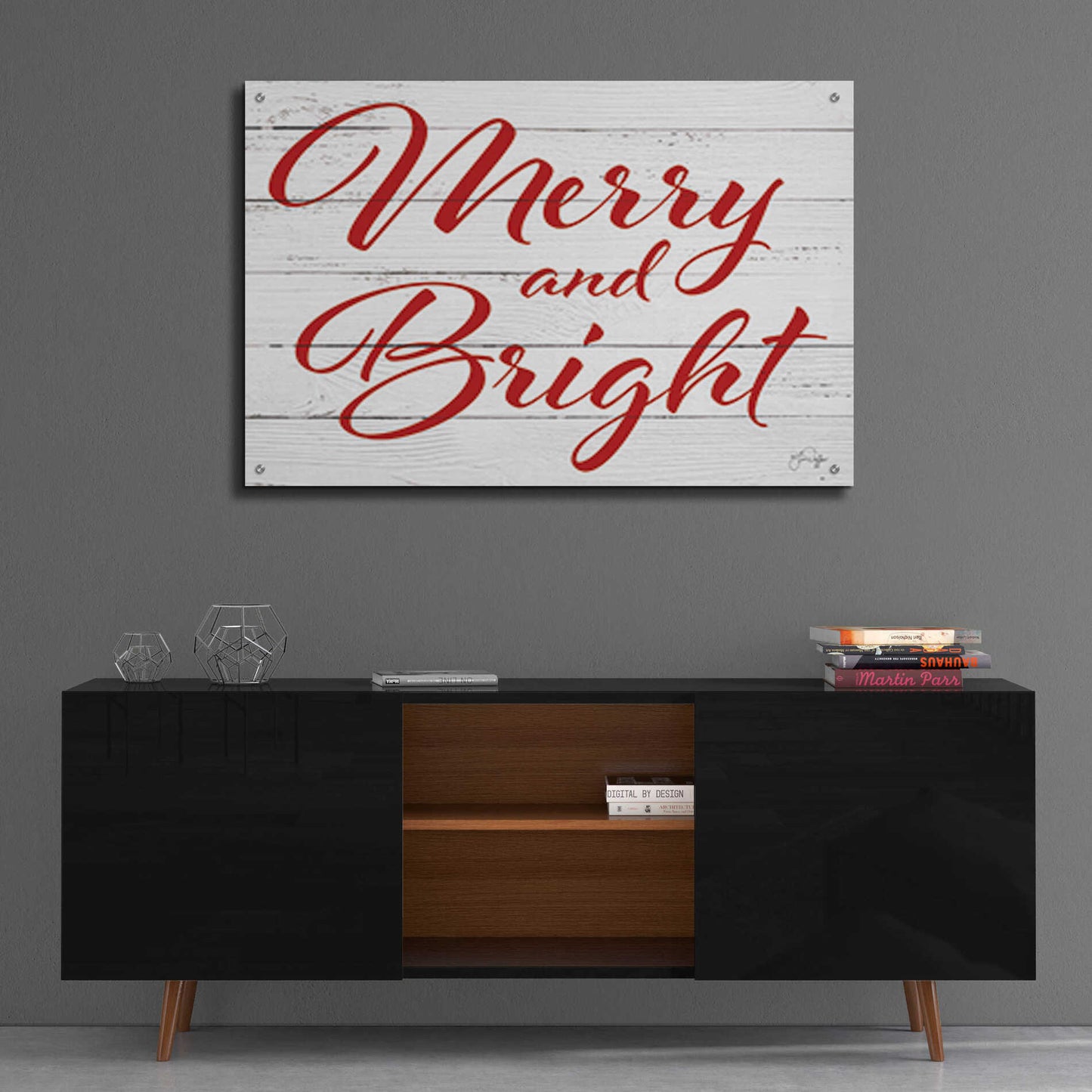 Epic Art 'Merry and Bright' by Yass Naffas Designs, Acrylic Glass Wall Art,36x24