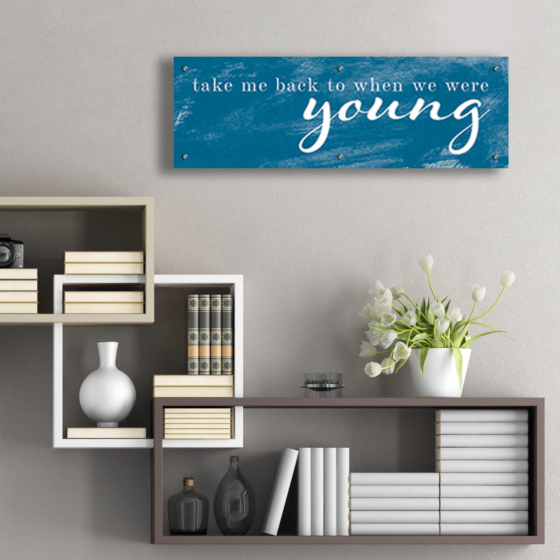 Epic Art 'When We Were Young' by Yass Naffas Designs, Acrylic Glass Wall Art,36x12