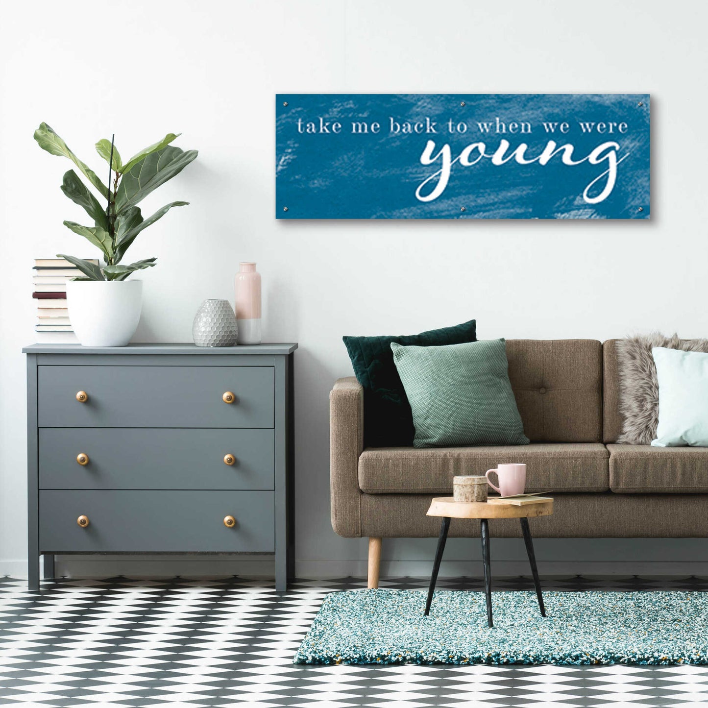 Epic Art 'When We Were Young' by Yass Naffas Designs, Acrylic Glass Wall Art,48x16