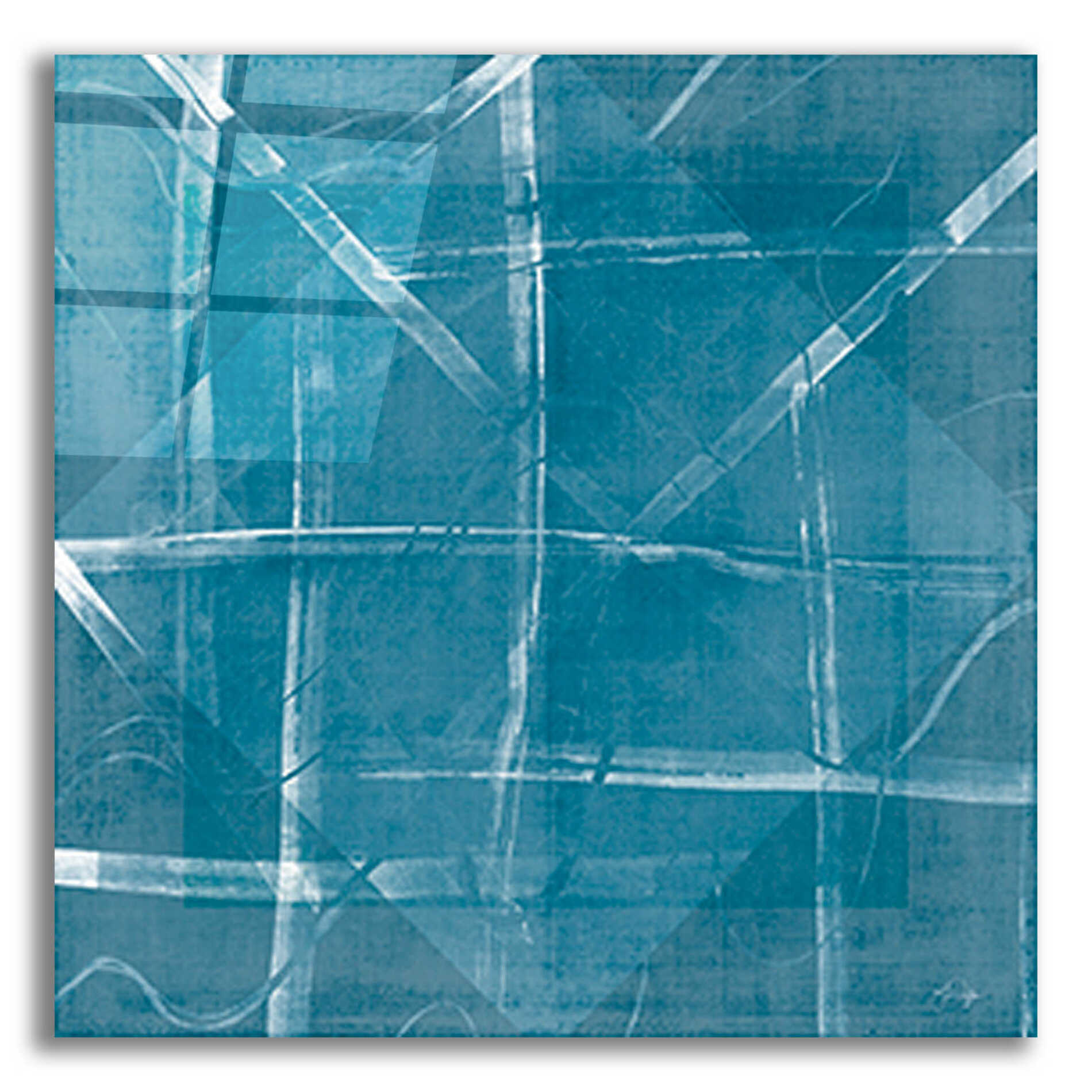 Epic Art 'Blue Diamonds' by Yass Naffas Designs, Acrylic Glass Wall Art