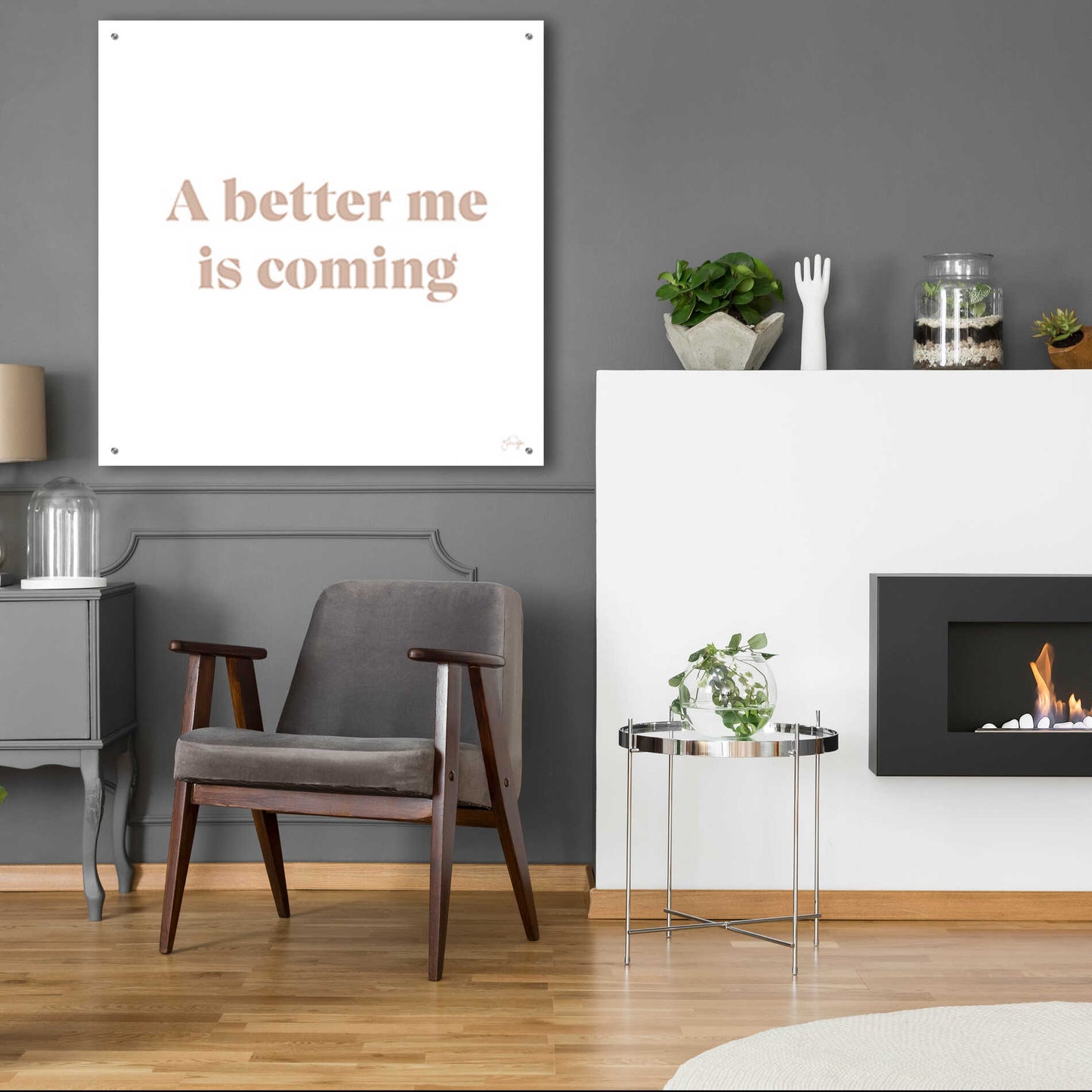 Epic Art 'A Better Me is Coming' by Yass Naffas Designs, Acrylic Glass Wall Art,36x36