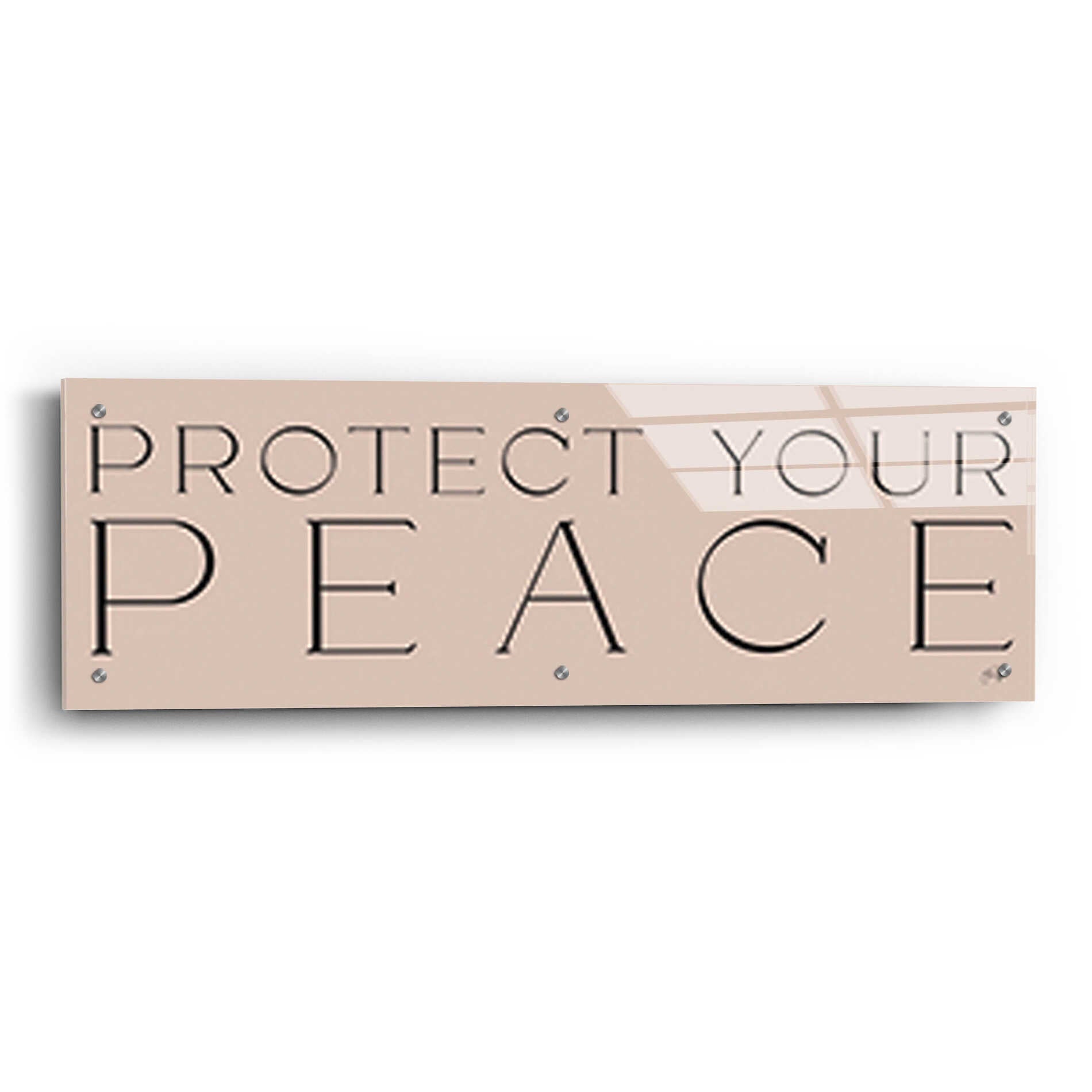 Epic Art 'Protect Your Peace' by Yass Naffas Designs, Acrylic Glass Wall Art,36x12
