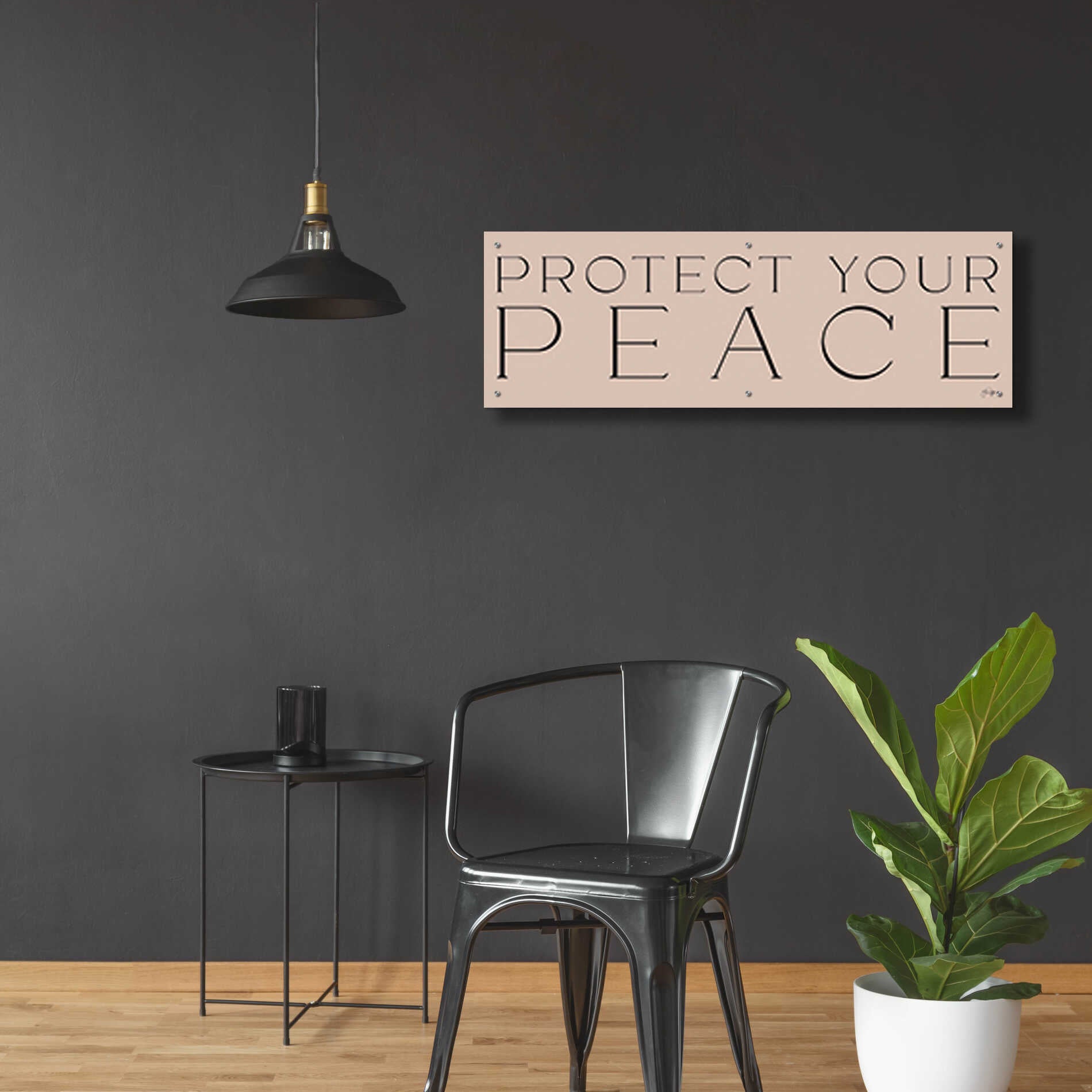 Epic Art 'Protect Your Peace' by Yass Naffas Designs, Acrylic Glass Wall Art,48x16