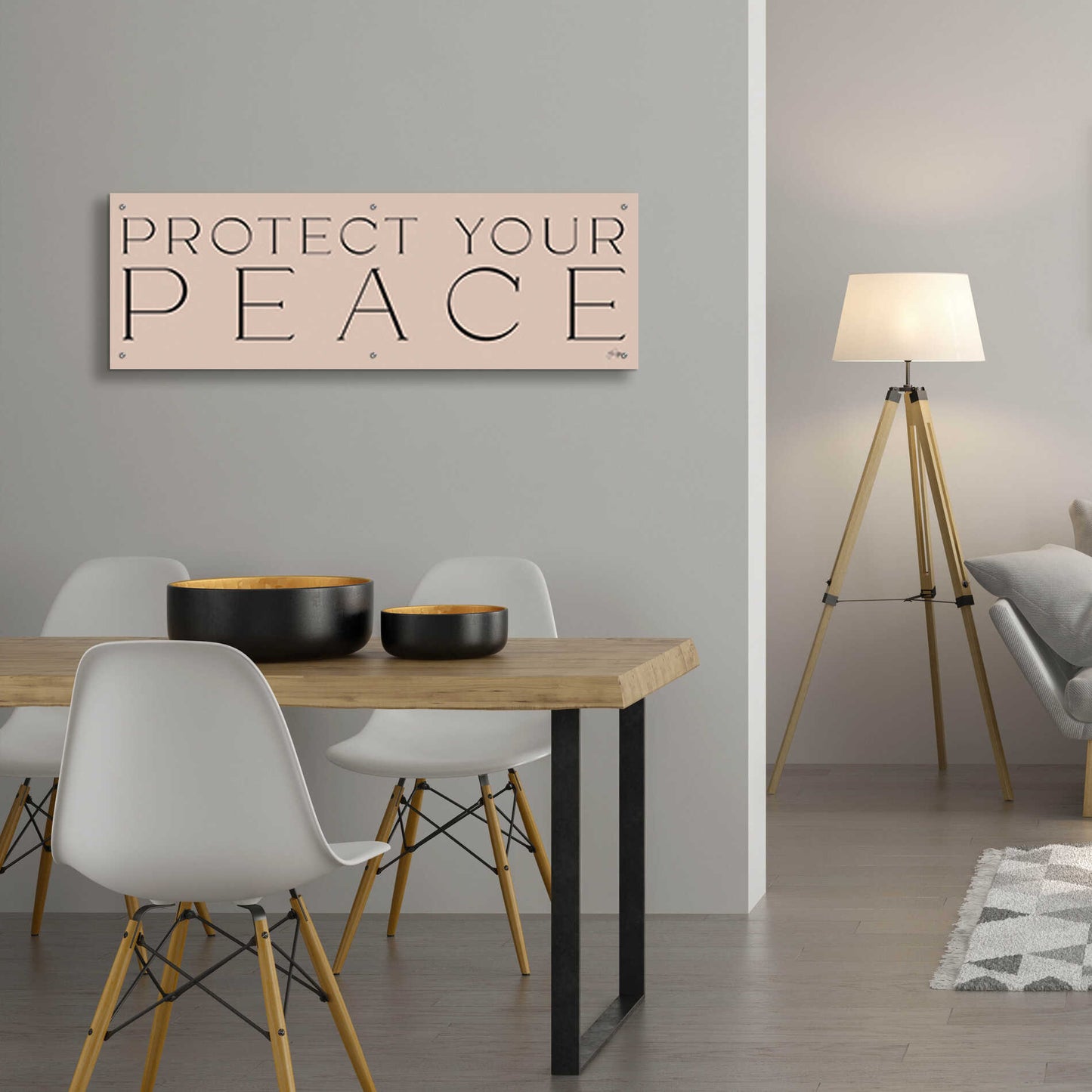 Epic Art 'Protect Your Peace' by Yass Naffas Designs, Acrylic Glass Wall Art,48x16