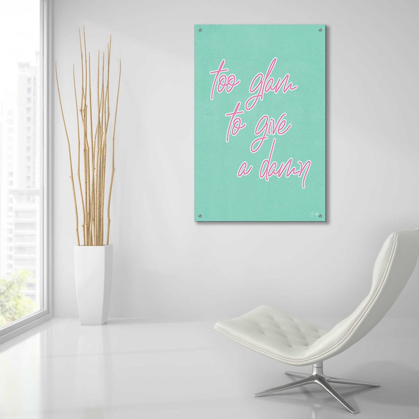 Epic Art 'Too Glam' by Yass Naffas Designs, Acrylic Glass Wall Art,24x36