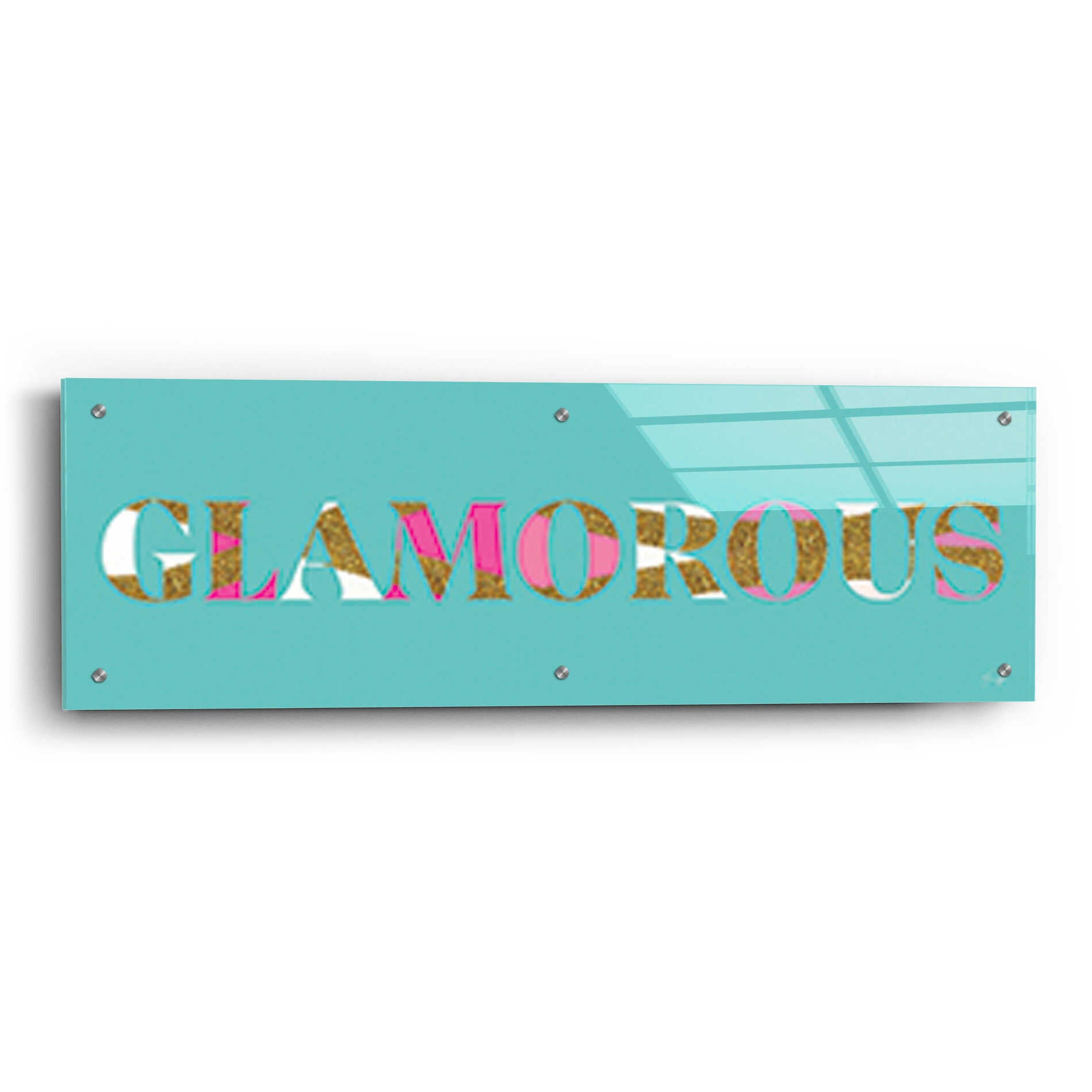 Epic Art 'Glamourous' by Yass Naffas Designs, Acrylic Glass Wall Art,36x12