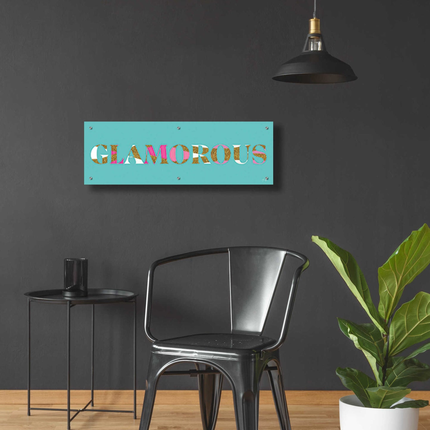 Epic Art 'Glamourous' by Yass Naffas Designs, Acrylic Glass Wall Art,36x12