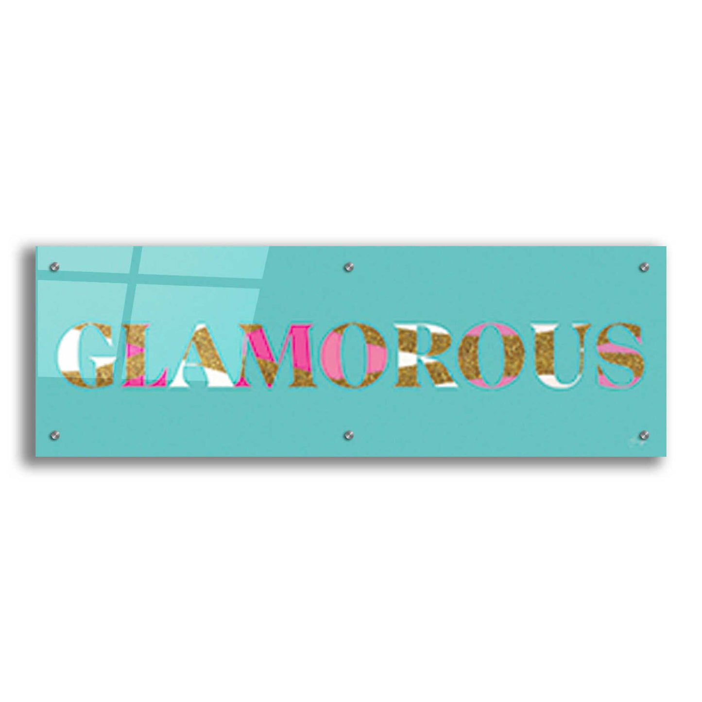 Epic Art 'Glamourous' by Yass Naffas Designs, Acrylic Glass Wall Art,36x12