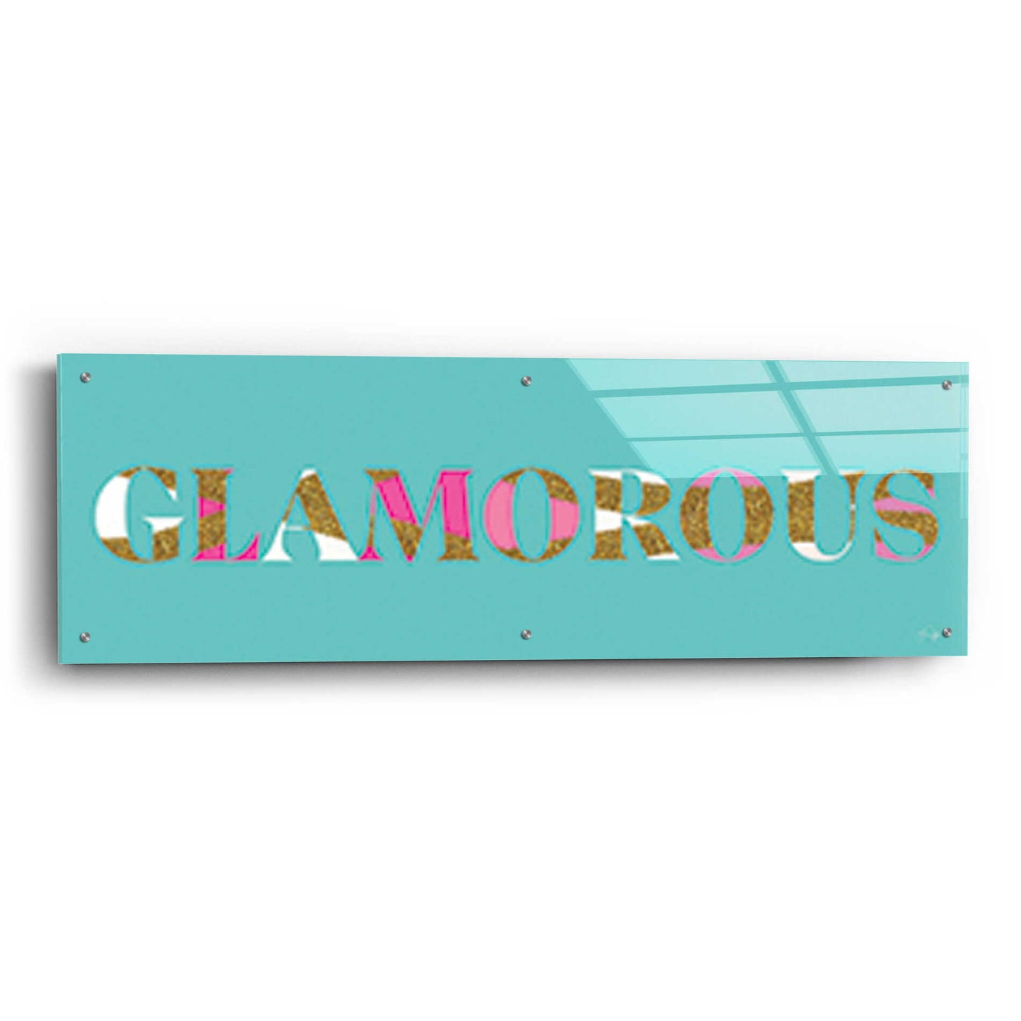 Epic Art 'Glamourous' by Yass Naffas Designs, Acrylic Glass Wall Art,48x16