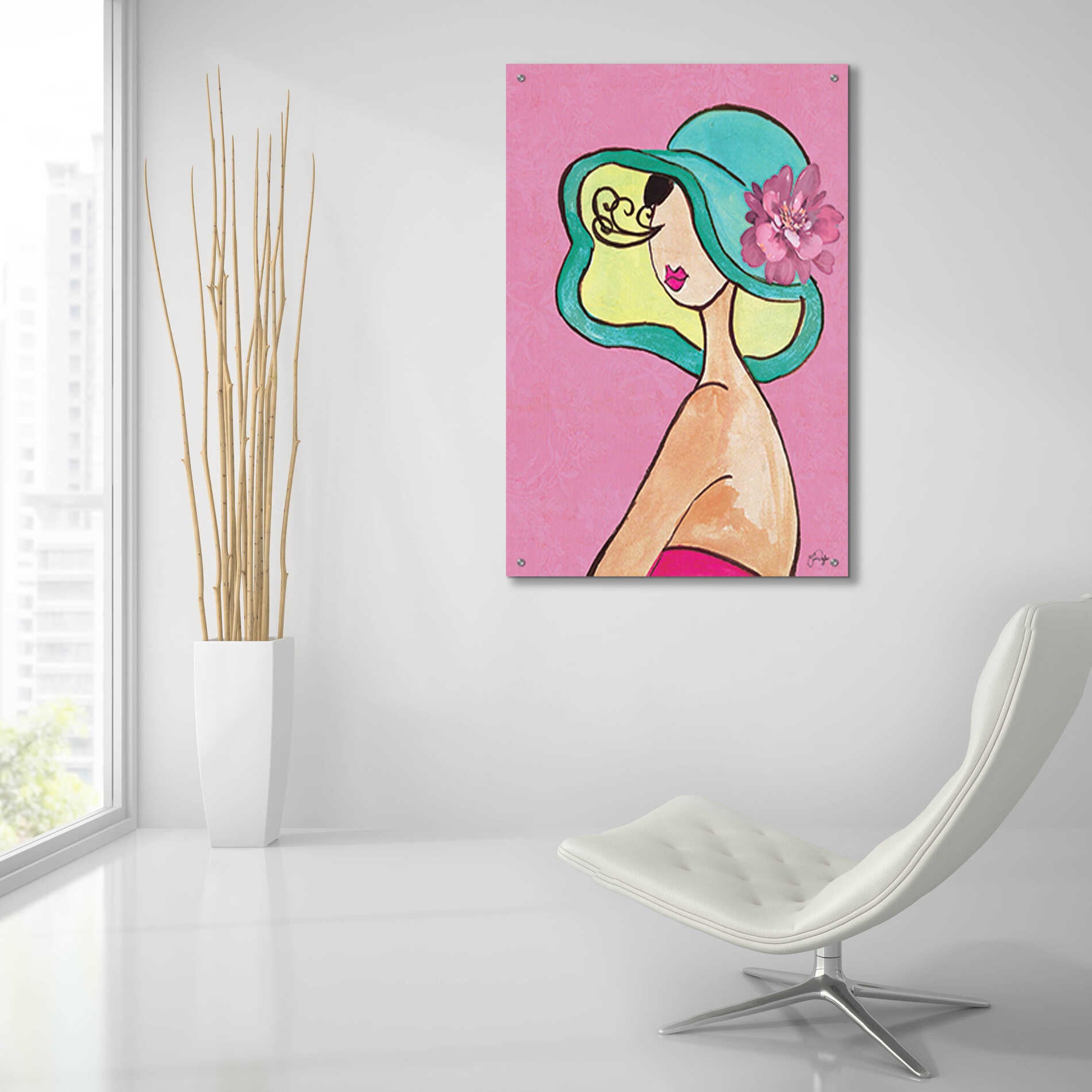 Epic Art 'Lady Bellissima' by Yass Naffas Designs, Acrylic Glass Wall Art,24x36