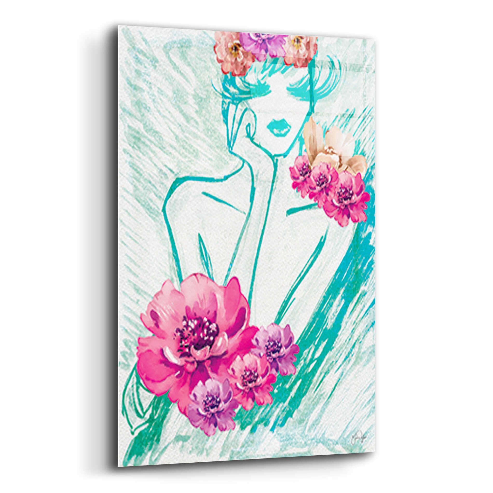 Epic Art 'Lady Serenity' by Yass Naffas Designs, Acrylic Glass Wall Art,12x16