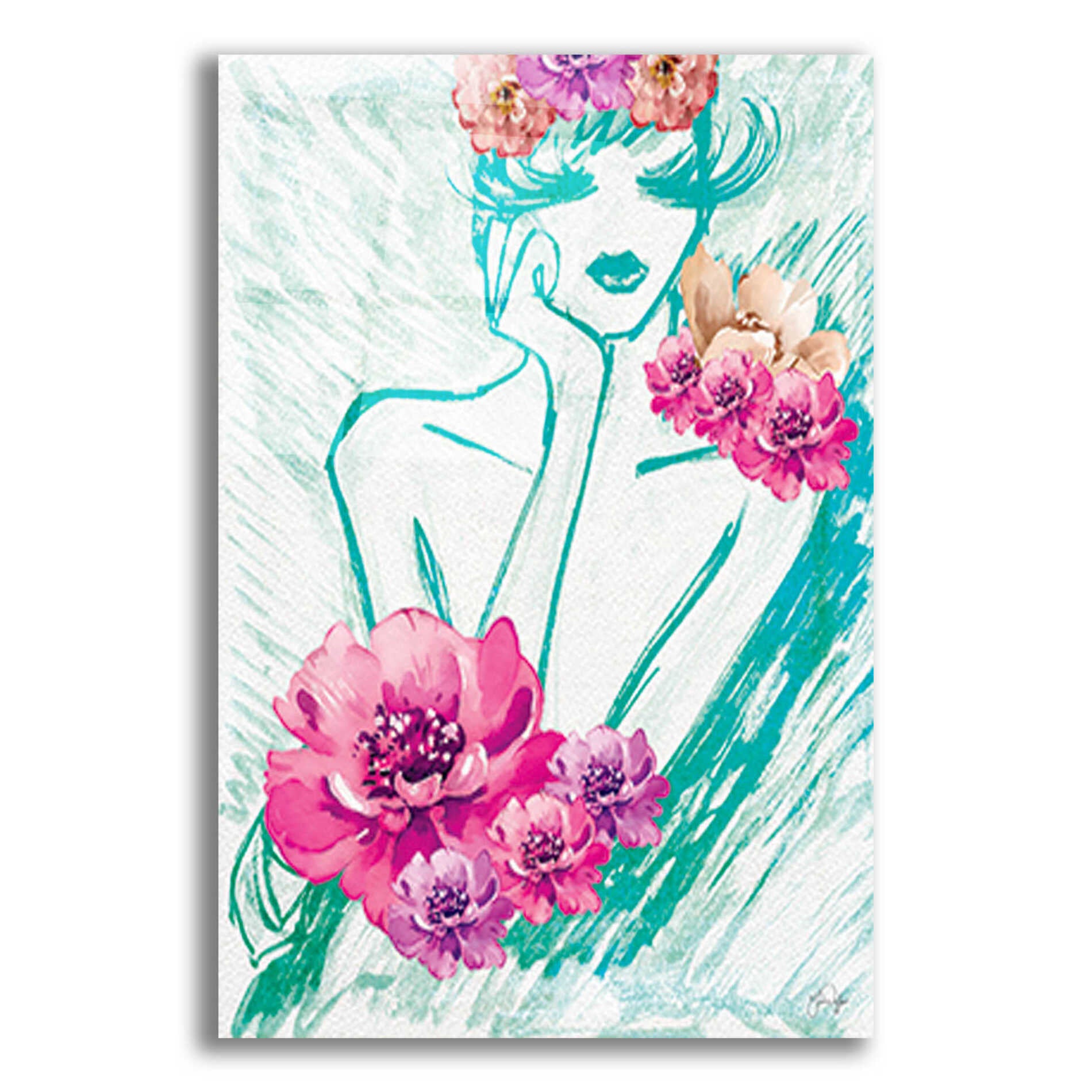 Epic Art 'Lady Serenity' by Yass Naffas Designs, Acrylic Glass Wall Art,16x24